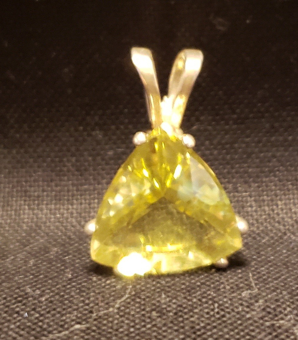 citrine pendant and matching citrine earrings and ring