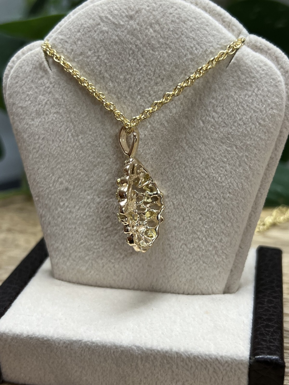 Natural Gold Nuggets Mounted on custom Filagree 14KT Gold PN239
