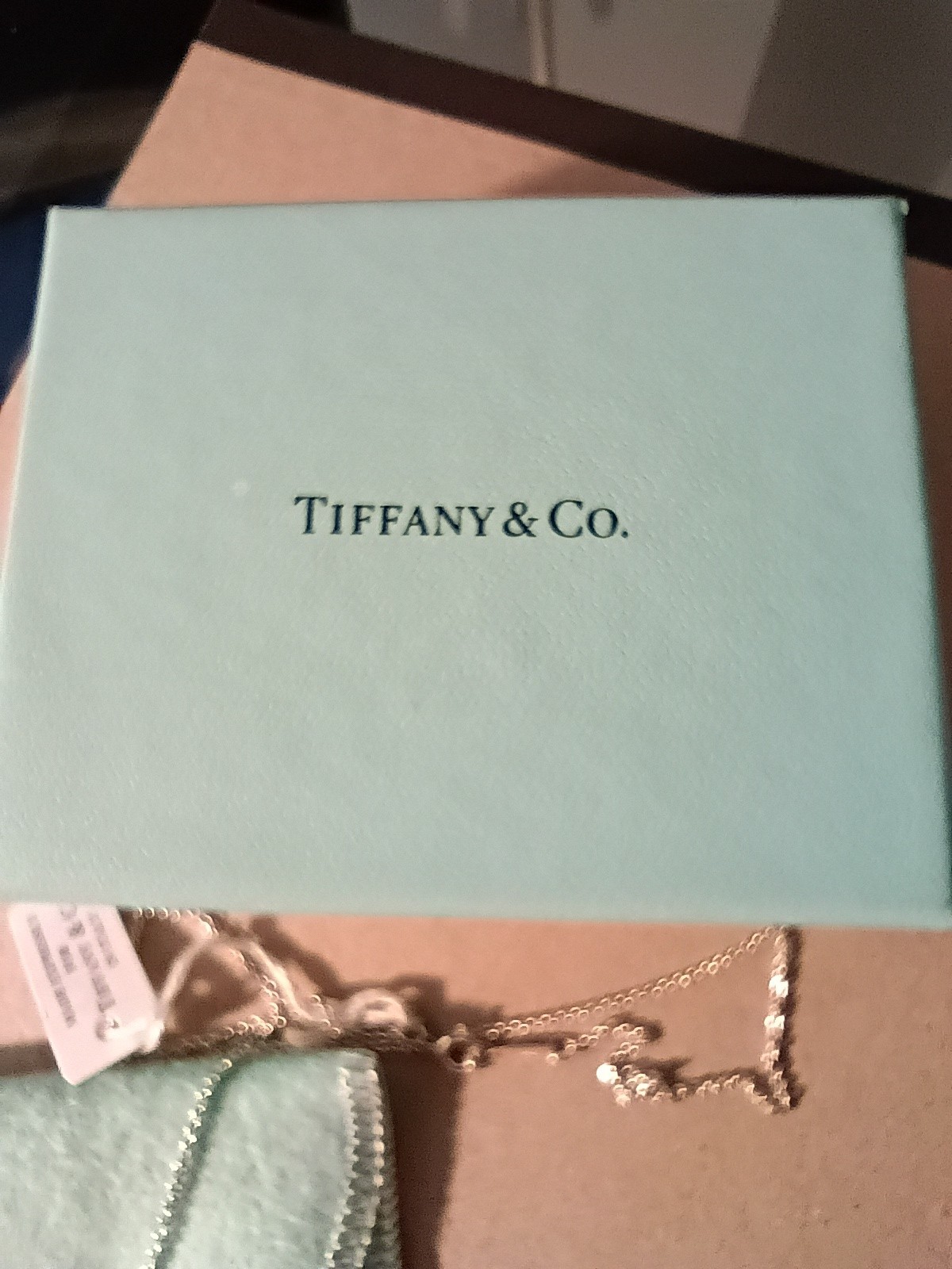 Tiffany & Co. Combi Flower Necklace SV925 18K YG750 Red Stone Mint w/Tags