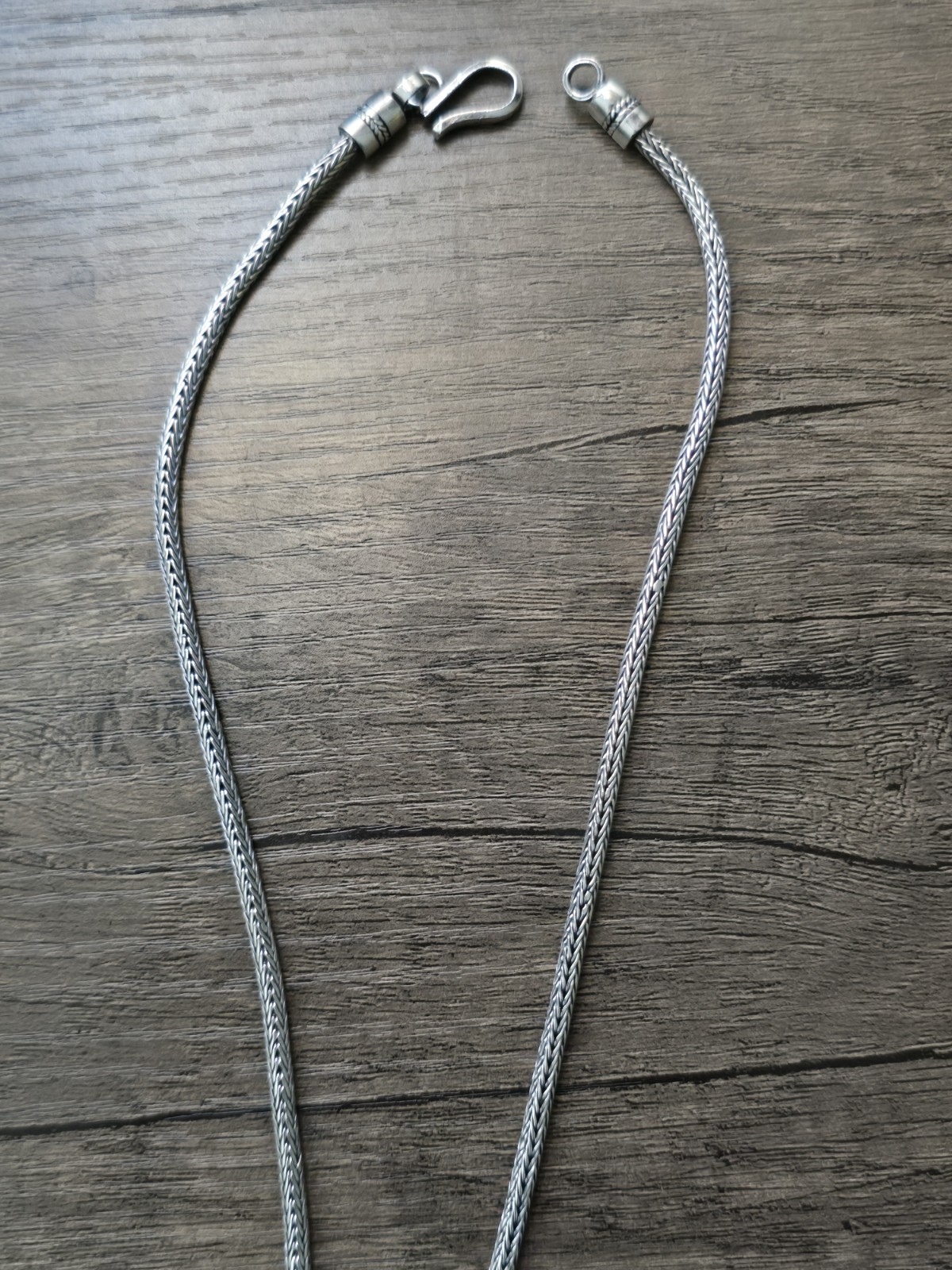 Sterling Silver Wheat Chain Lariat pendant necklace 16″ choker Collar S-hook