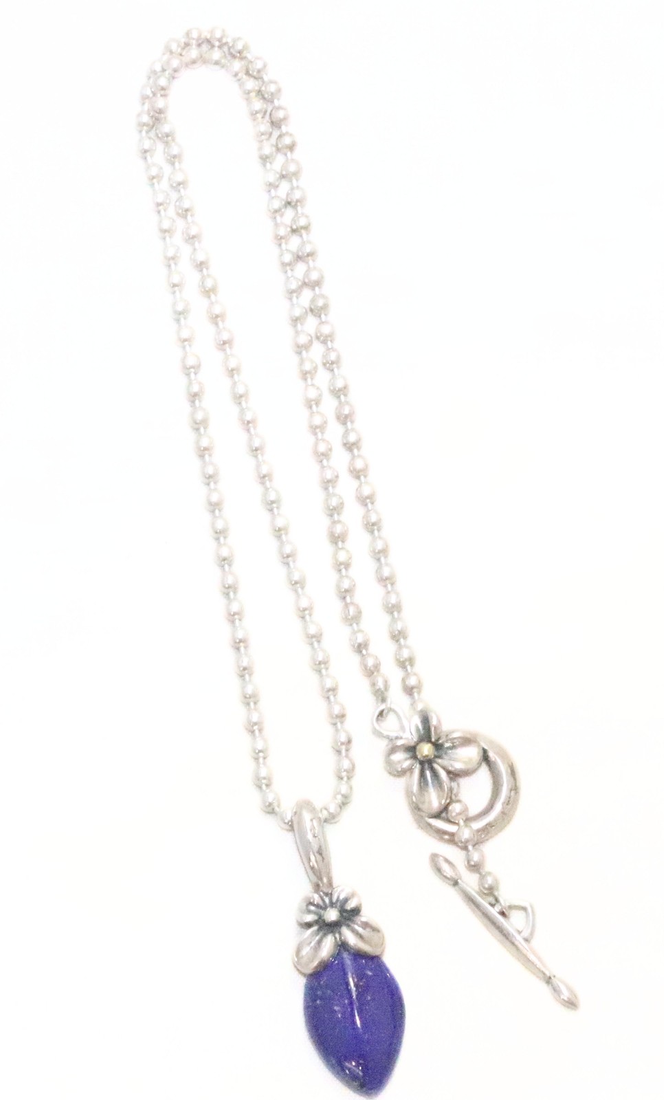 Ann King 925 Sterling Silver 18K Gold Lapis Pendant Necklace