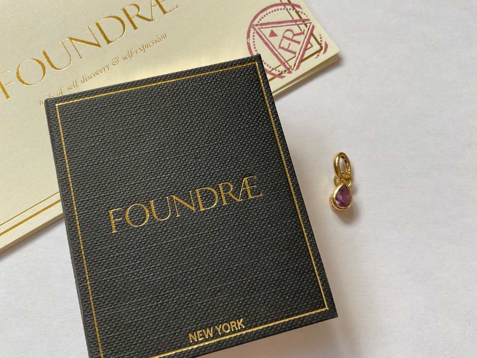 Foundrae Forever & Always a Pair Amethyst Pendant with Annex Link