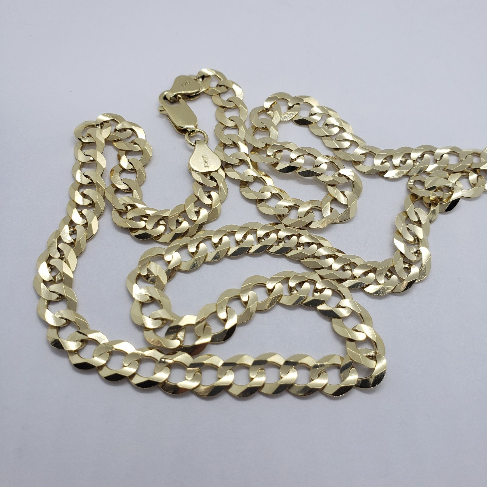 10K Authentic Solid Yellow Gold Cuban Chain Necklace 2mm-10mm Size 16″~30″