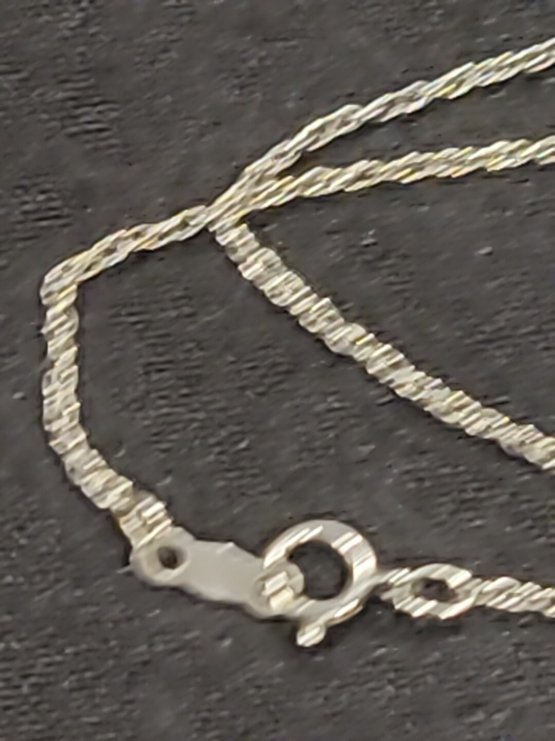 Necklace Real Diamond Chip 925 Sterling Silver Unknown NVC Symbol on 18″ Chain