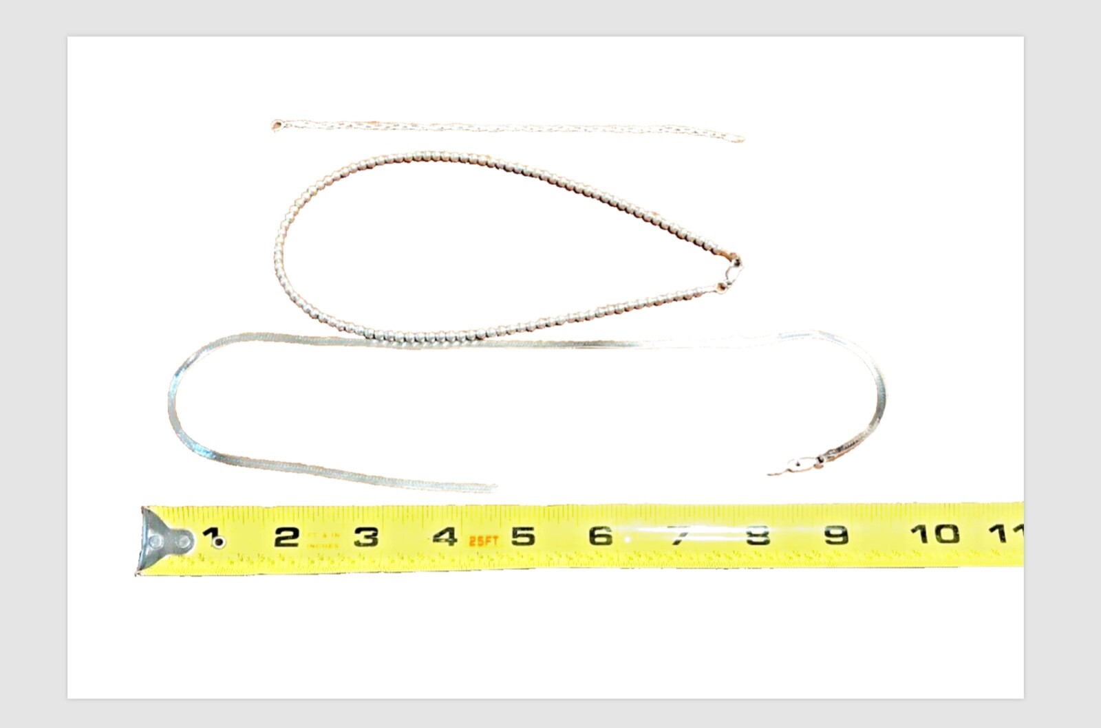 ☀️Lot 925 Sterling Silver Beaded Necklace Italy Necklace bracelet Marked Signed