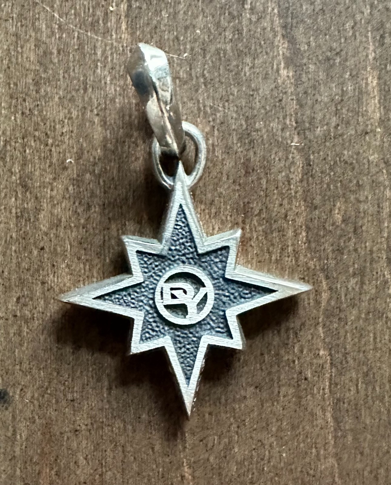 David Yurman Maritime North Star Cut-Out Amulet Pendant Sterling Silver 23mm