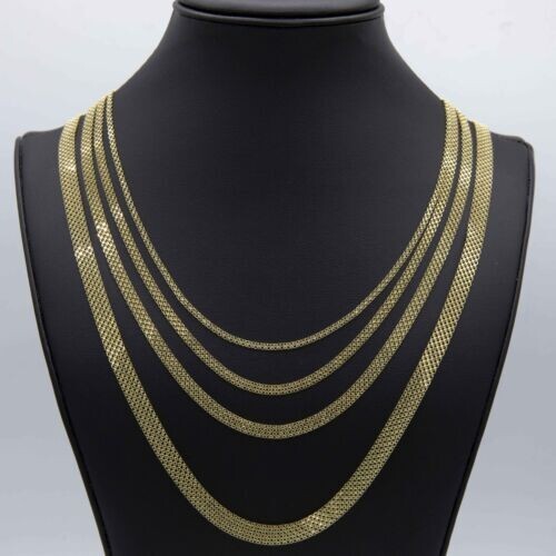 14k Yellow Gold 3.5mm Bismark Link Chain Necklace 16″ 2.65 Grams