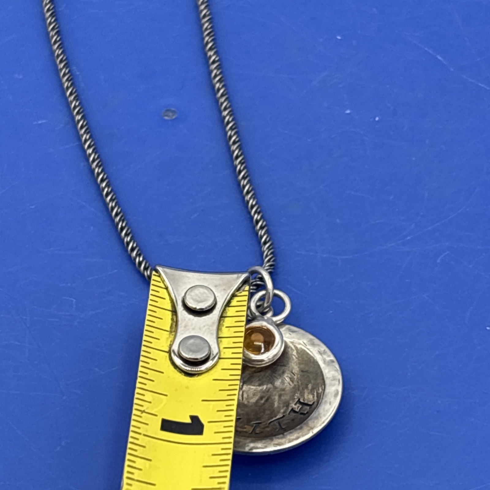 SILPADA Sterling Silver ‘Faith of a Mustard Seed’ Disc Pendant Necklace 925 18”
