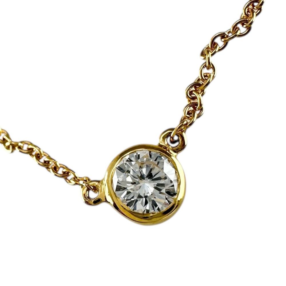 TIFFANY&Co. By the yard diamond Estimated 0.17ct Necklace K18YG yellow gold…