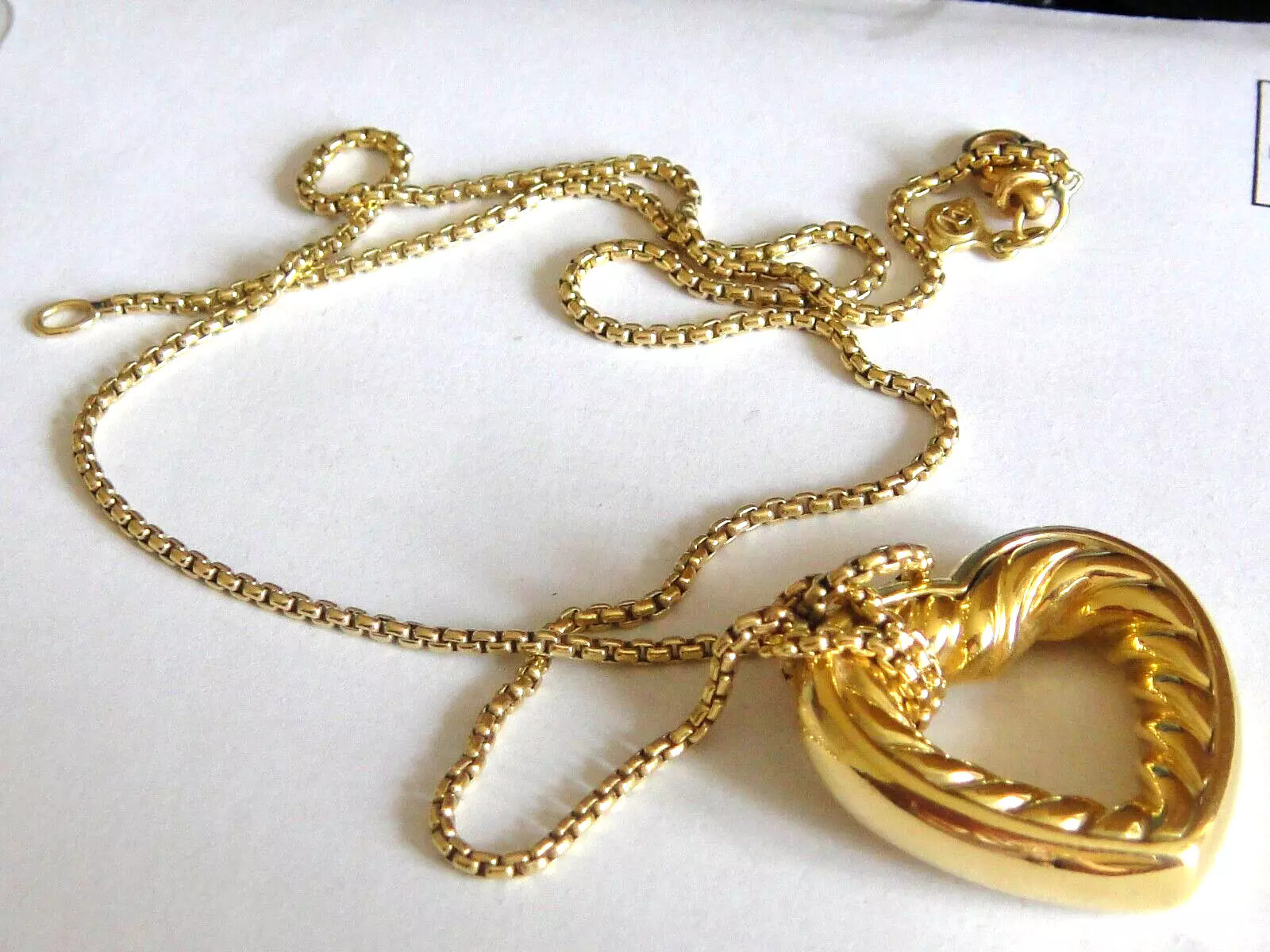 David Yurman Cable Heart Pendant Necklace
