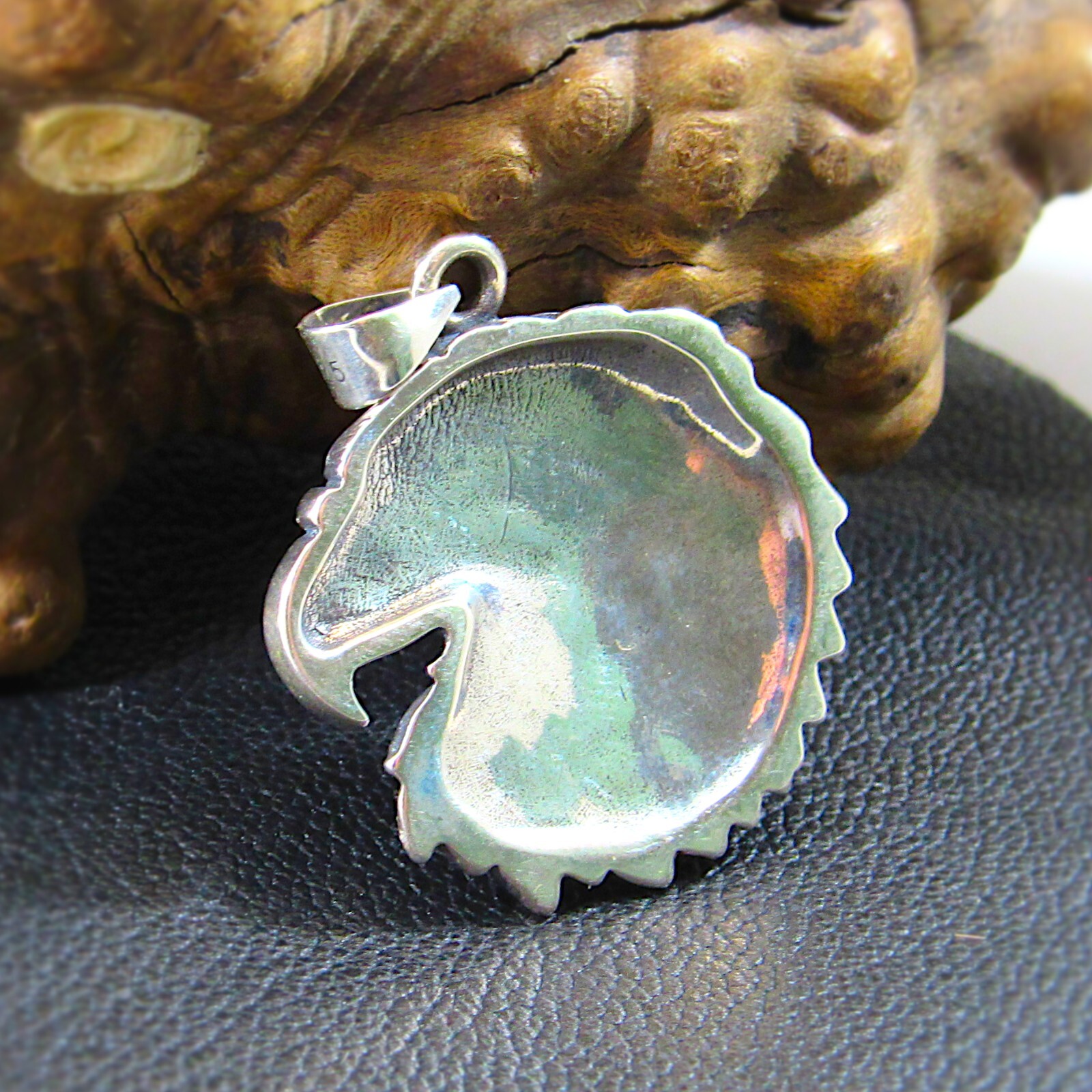 Handcrafted Solid 925 Sterling Silver Heraldic American Bald Eagle Head Pendant