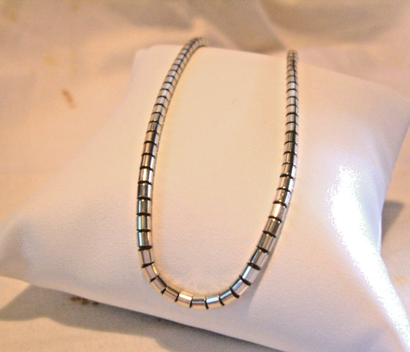 Necklace Silver 925 Fancy Link German Friedrich Binder 2002 Vintage 17 3/4″ L