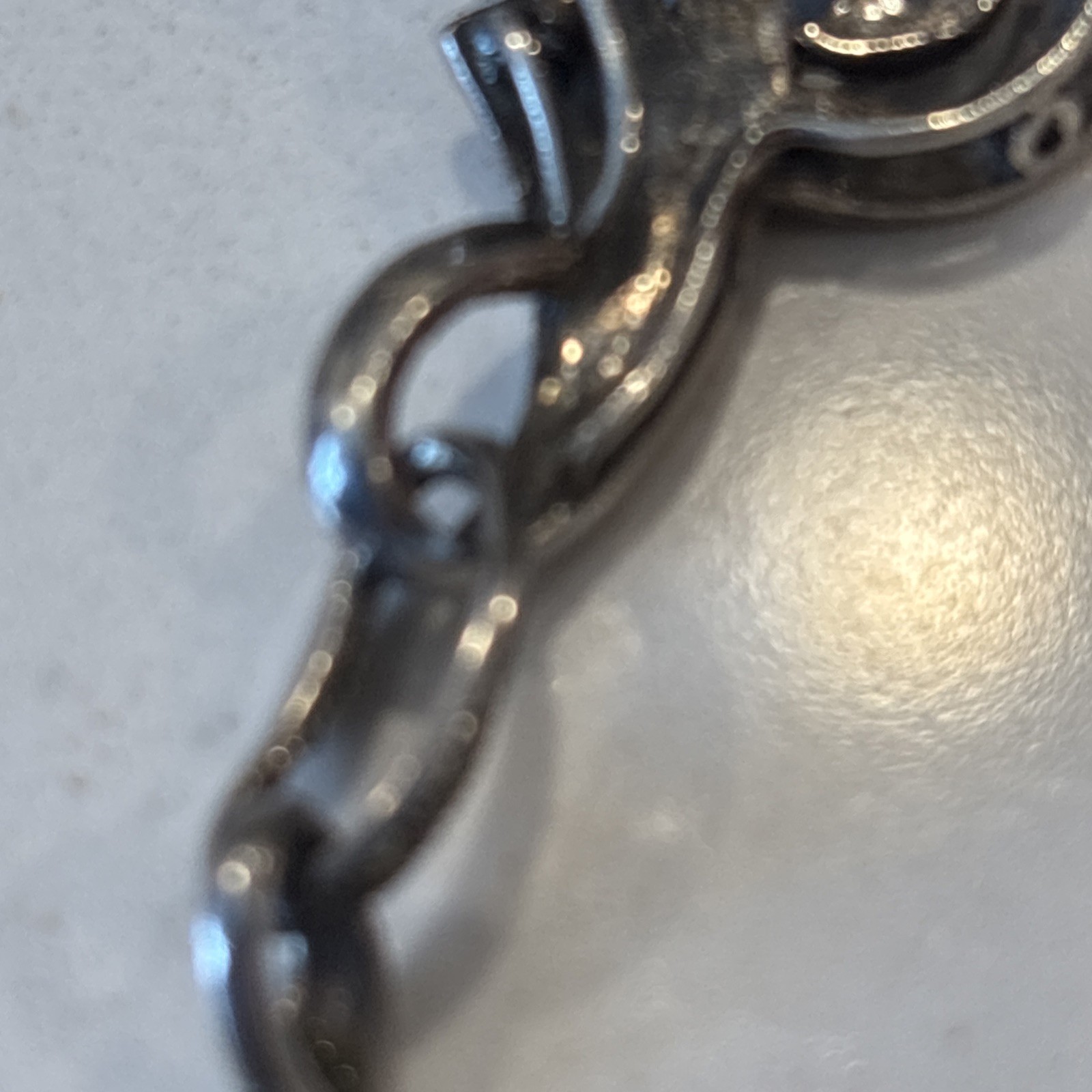 Beautiful Sterling Silver Black Onyx & Marcasite Vintage 19” Necklace