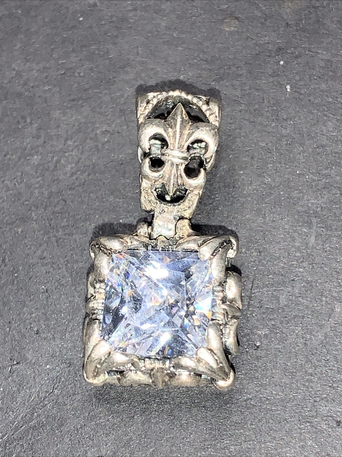 STERLING SILVER 925 Lot Necklace Pendant T18 Beautiful Single Celtic Stone Huge