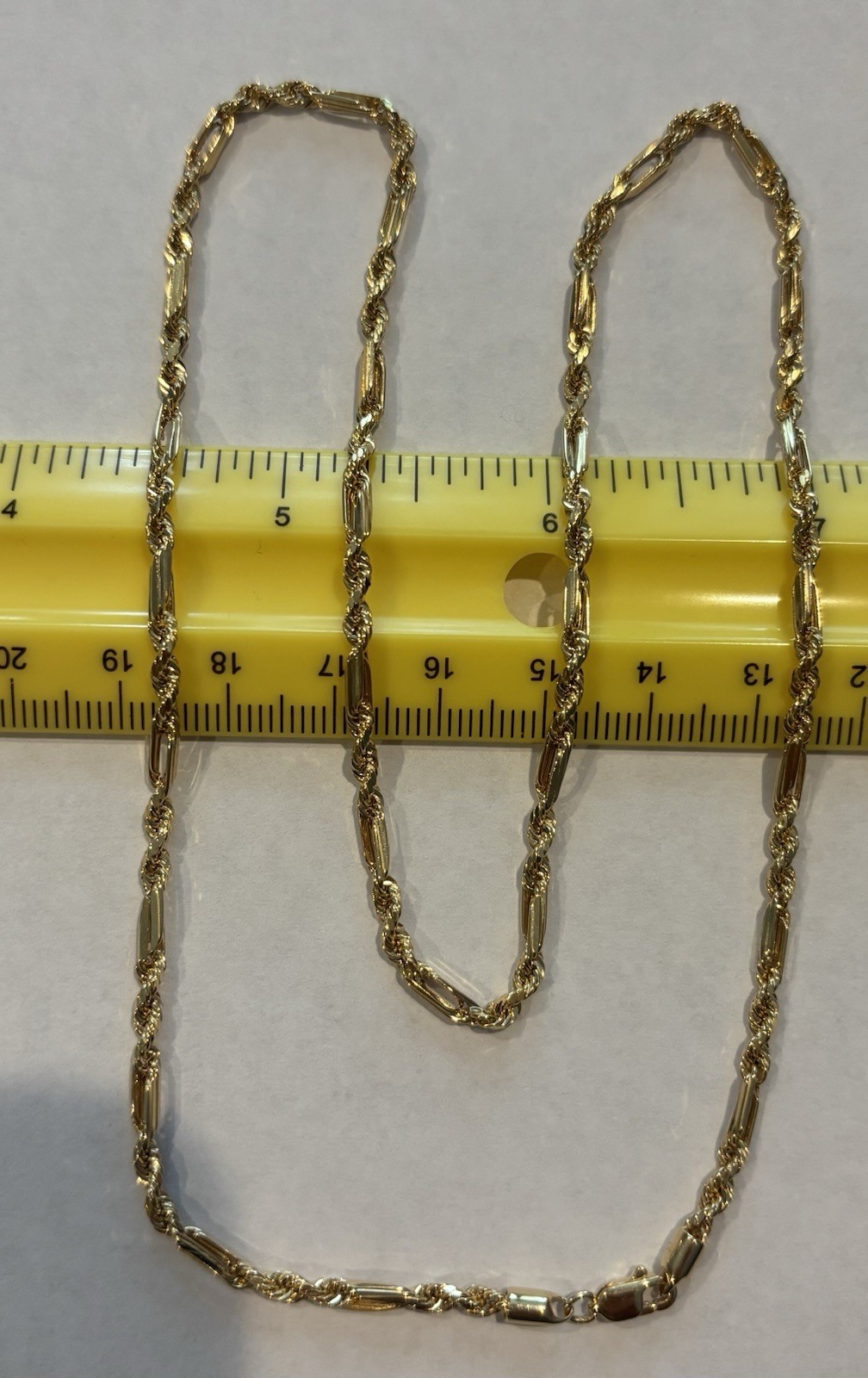 18k real gold Milano Rope Chain
