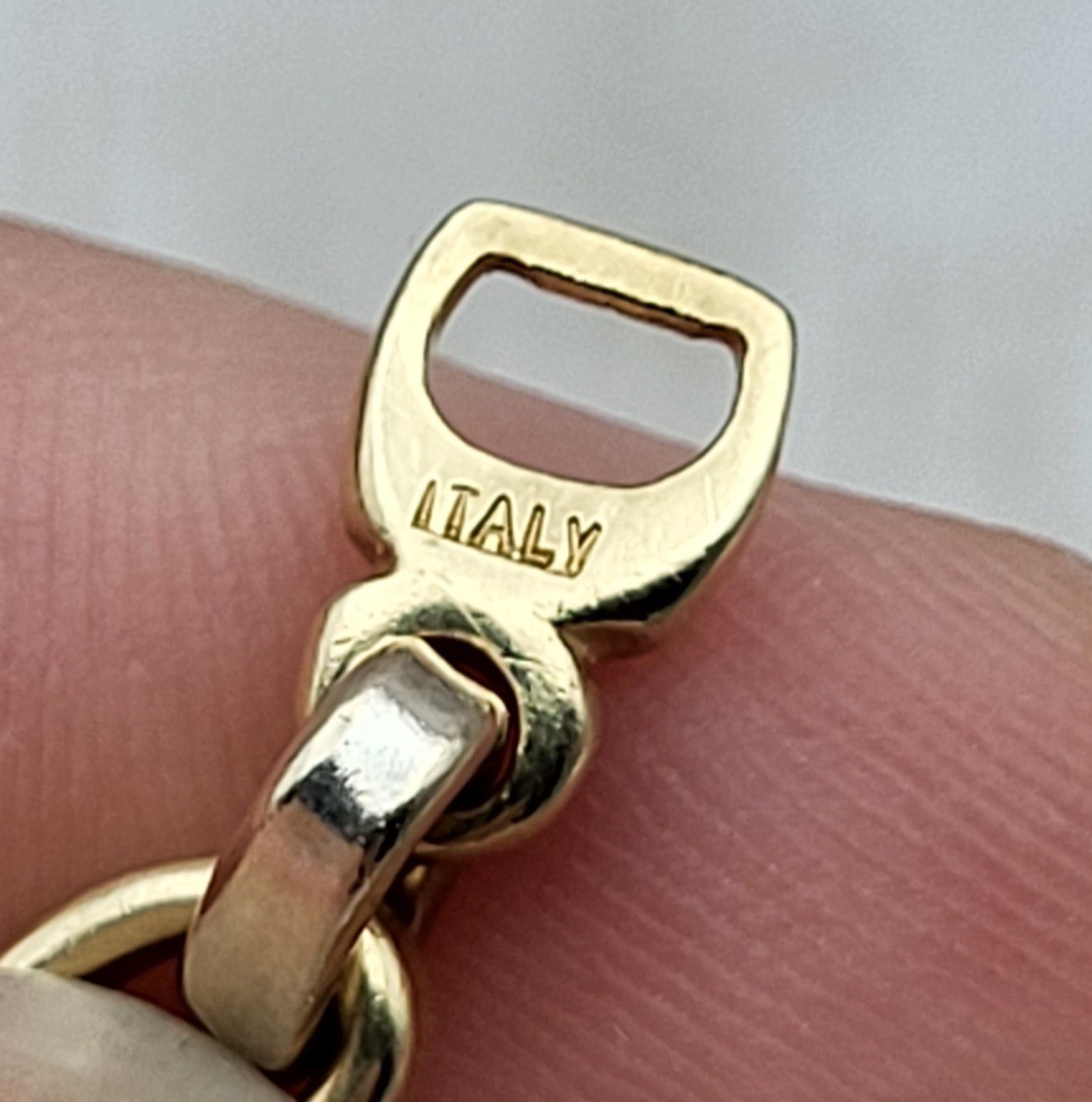 Heavy! Solid 14K 2 Tone Gold 24″ Fancy Link Chain Necklace 63.1 Grams Rolo Cable