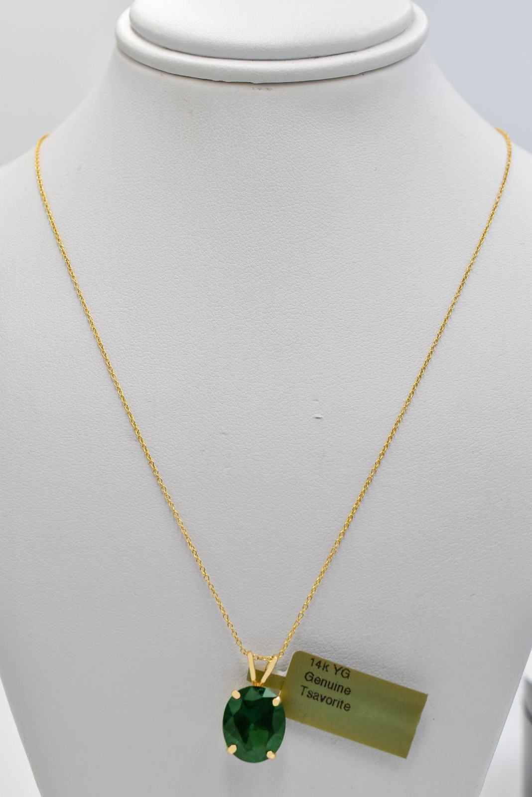 GENUINE 5.47 Carats TSAVORITE PENDANT 14k SOLID YELLOW GOLD – Free Appraisal