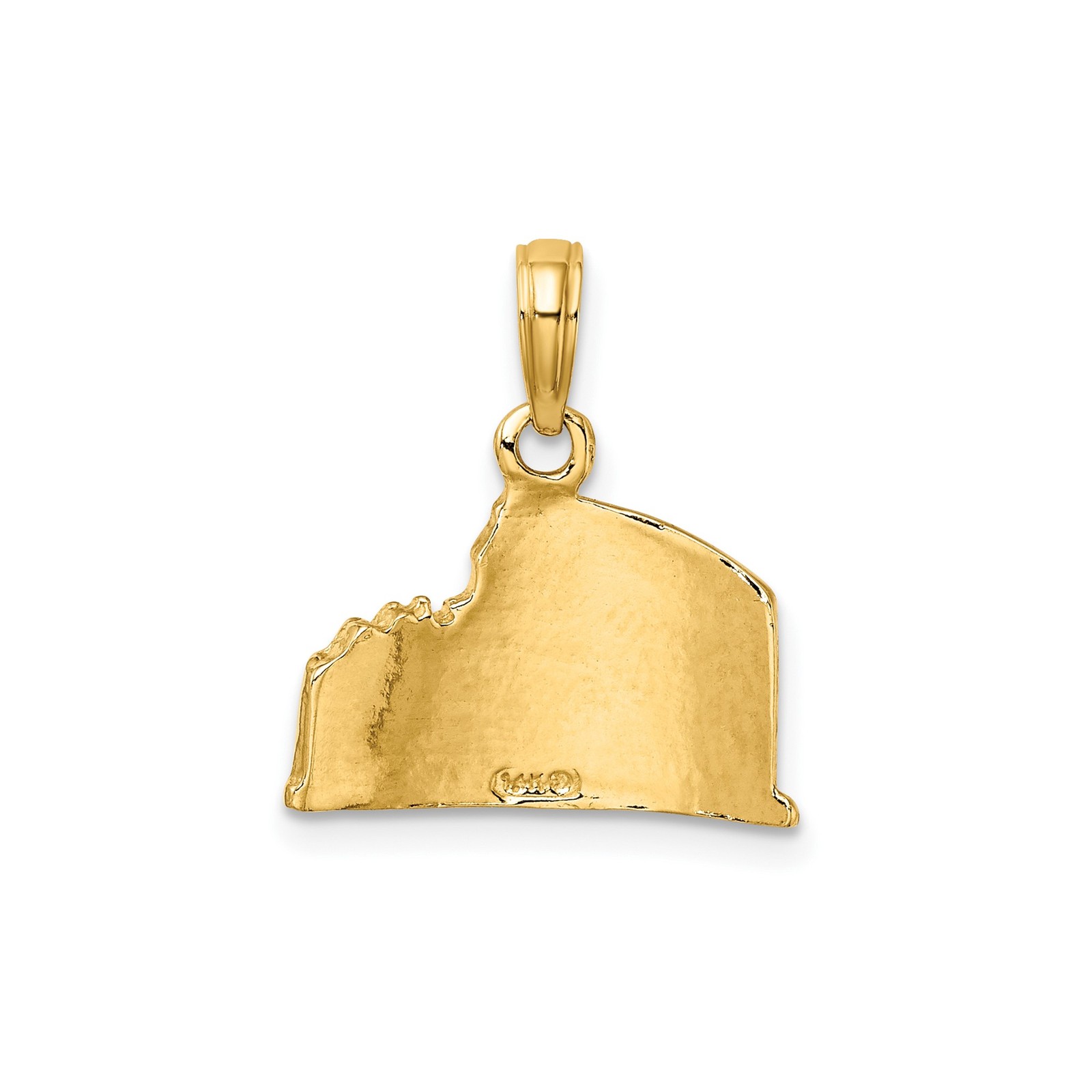 14k Yellow Gold Solid Roman Colosseum Pendant Italy Travel Charm 16.95mm
