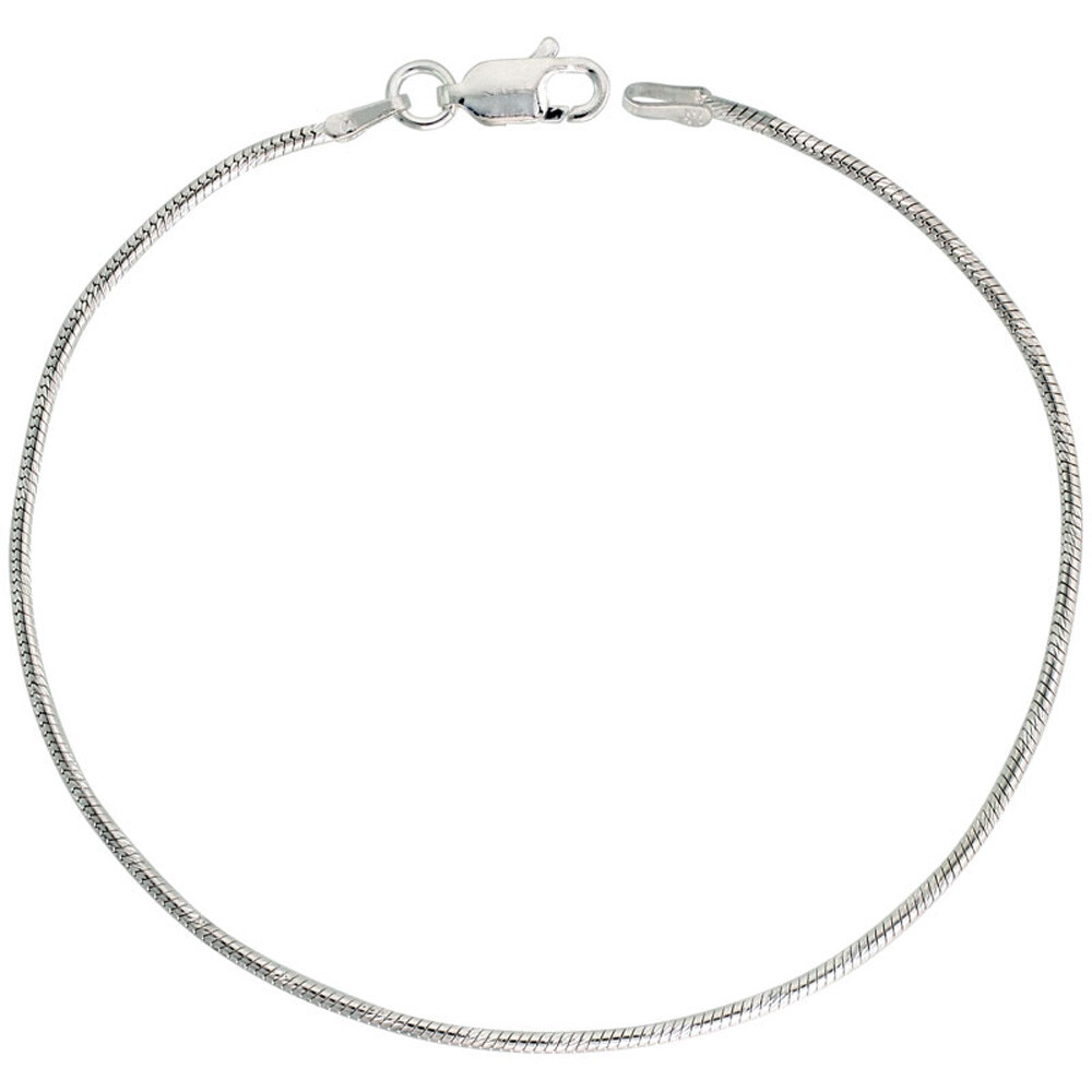 925 Sterling Silver Snake Chain Necklace Bracelet Diamond Cut 1.4mm 7″ to 30″