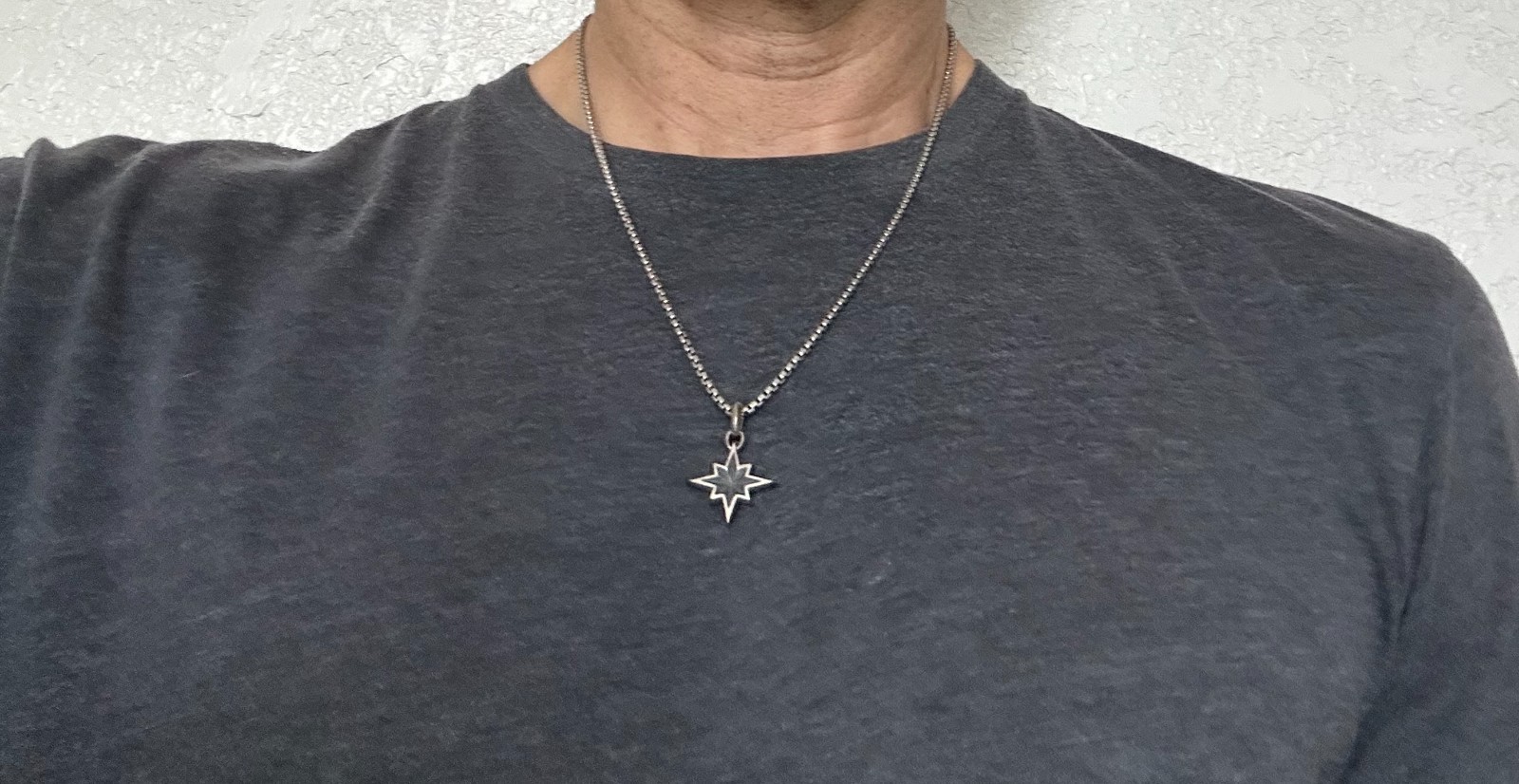 David Yurman Maritime North Star Cut-Out Amulet Pendant Sterling Silver 23mm