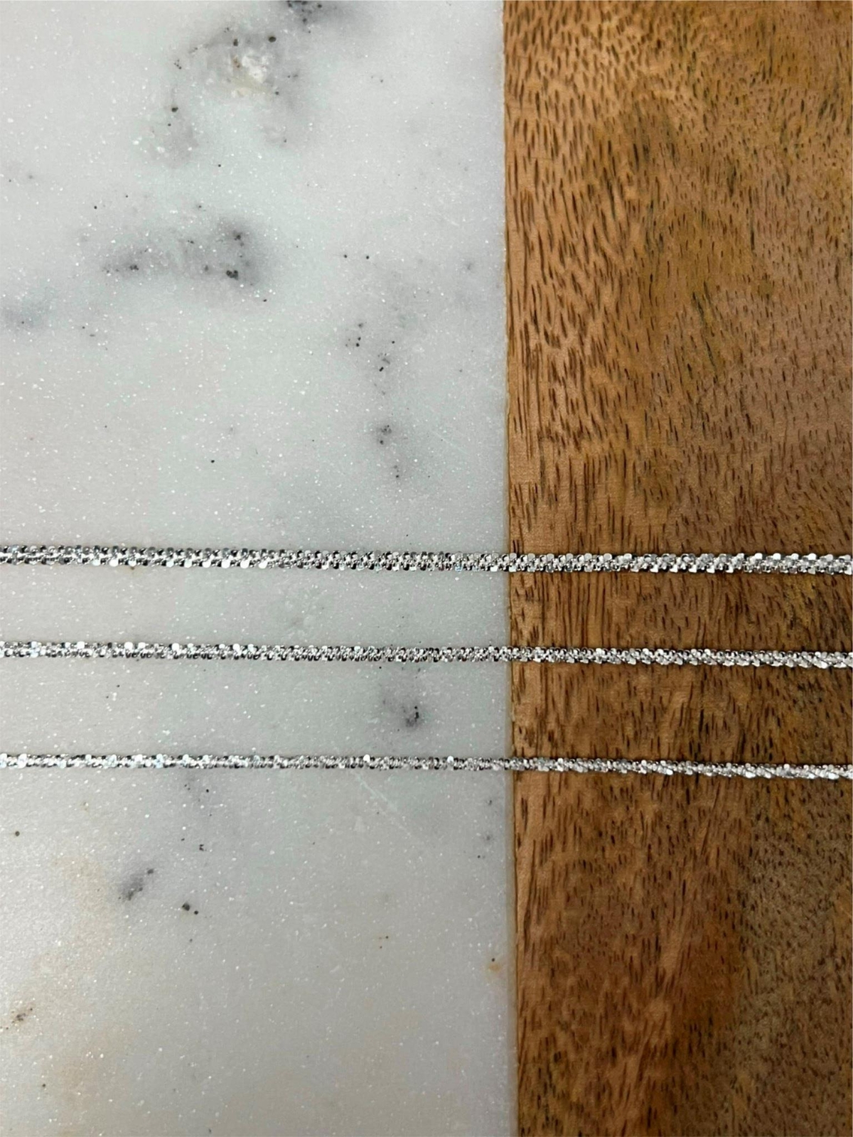 Real Solid 925 Sterling Silver Diamond Cut Sparkle Chain Necklace 2mm 2.5mm 3mm