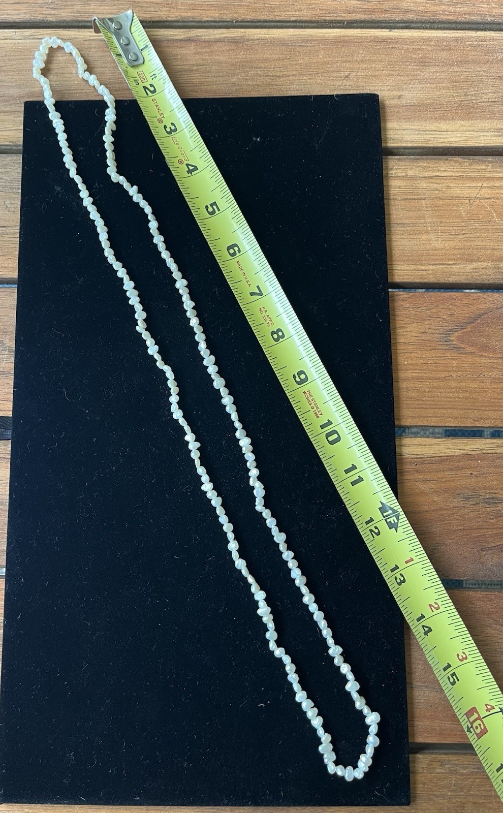 Baroque Freshwater Pearl Beaded Necklace White 32in Strand Jewelry