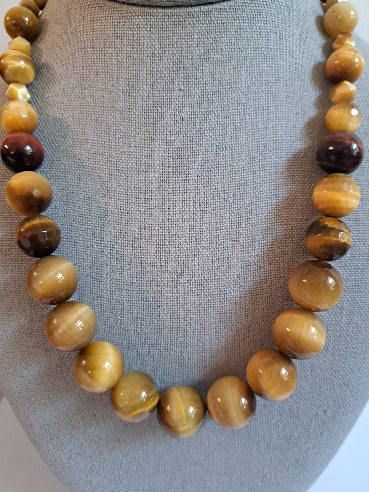 Desert Rose Trading DTR Tiger Eye Sterling Silver Necklace Adjustable Graduated