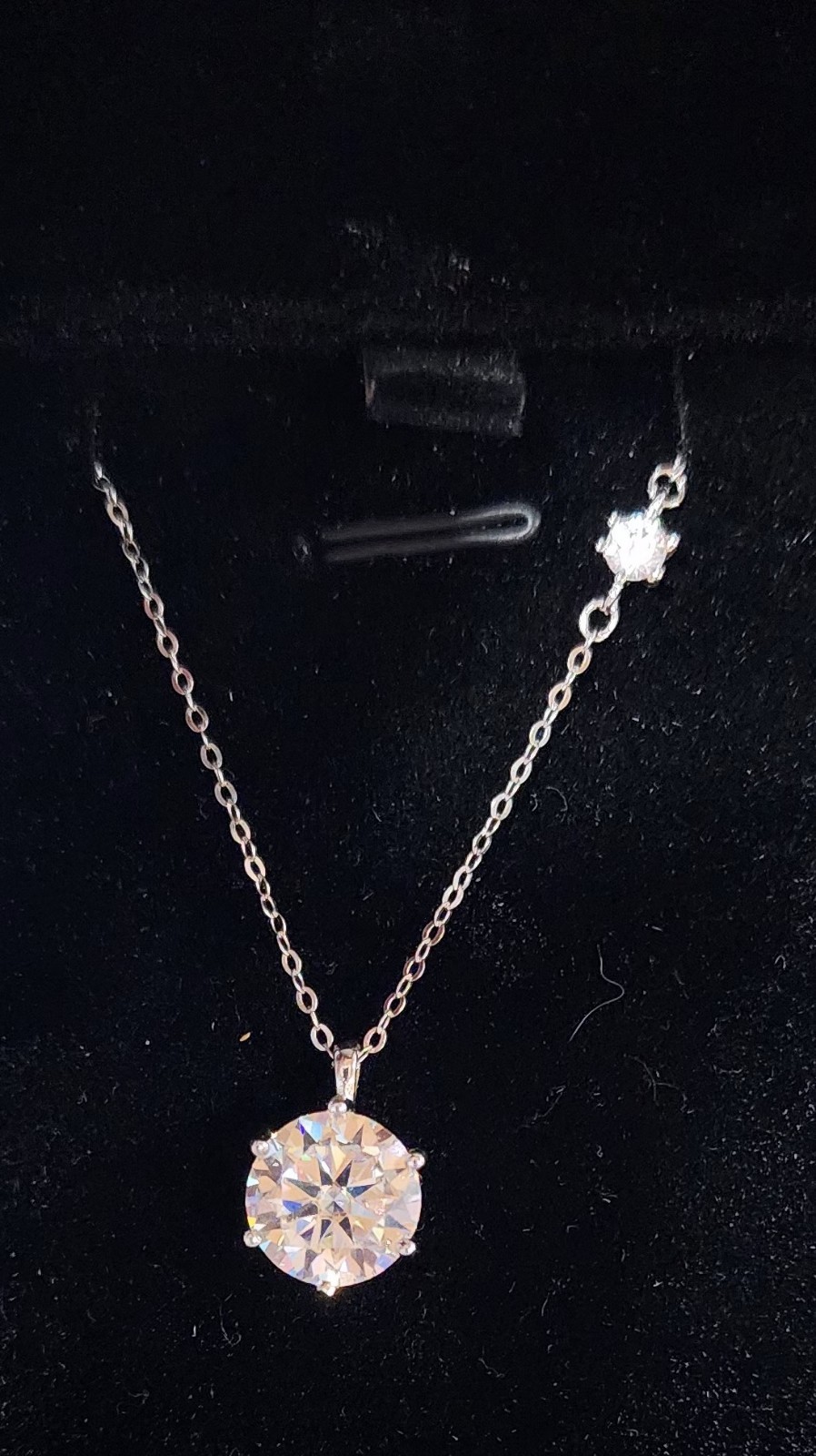 Princess Necklace Moissanite, Round, 4.00 ct, Eye Clean, Excellent Cut