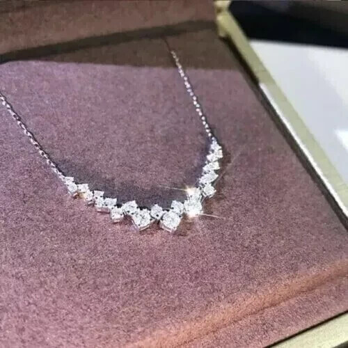 2Ct Round Cut Lab Created Diamond Women’s Pendant 14K White Gold Plated Silver