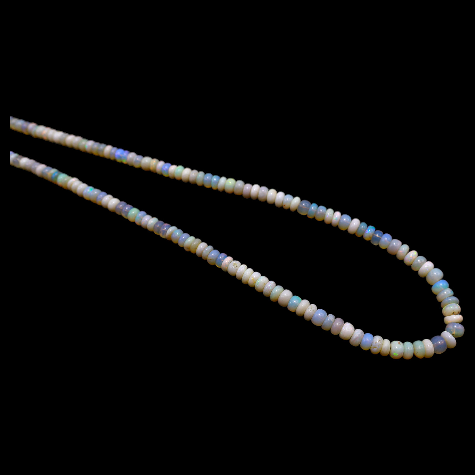 Smooth 4X5 MM Fire Opal Beaded Not Applicable Rondelle Handmade Unique Necklace
