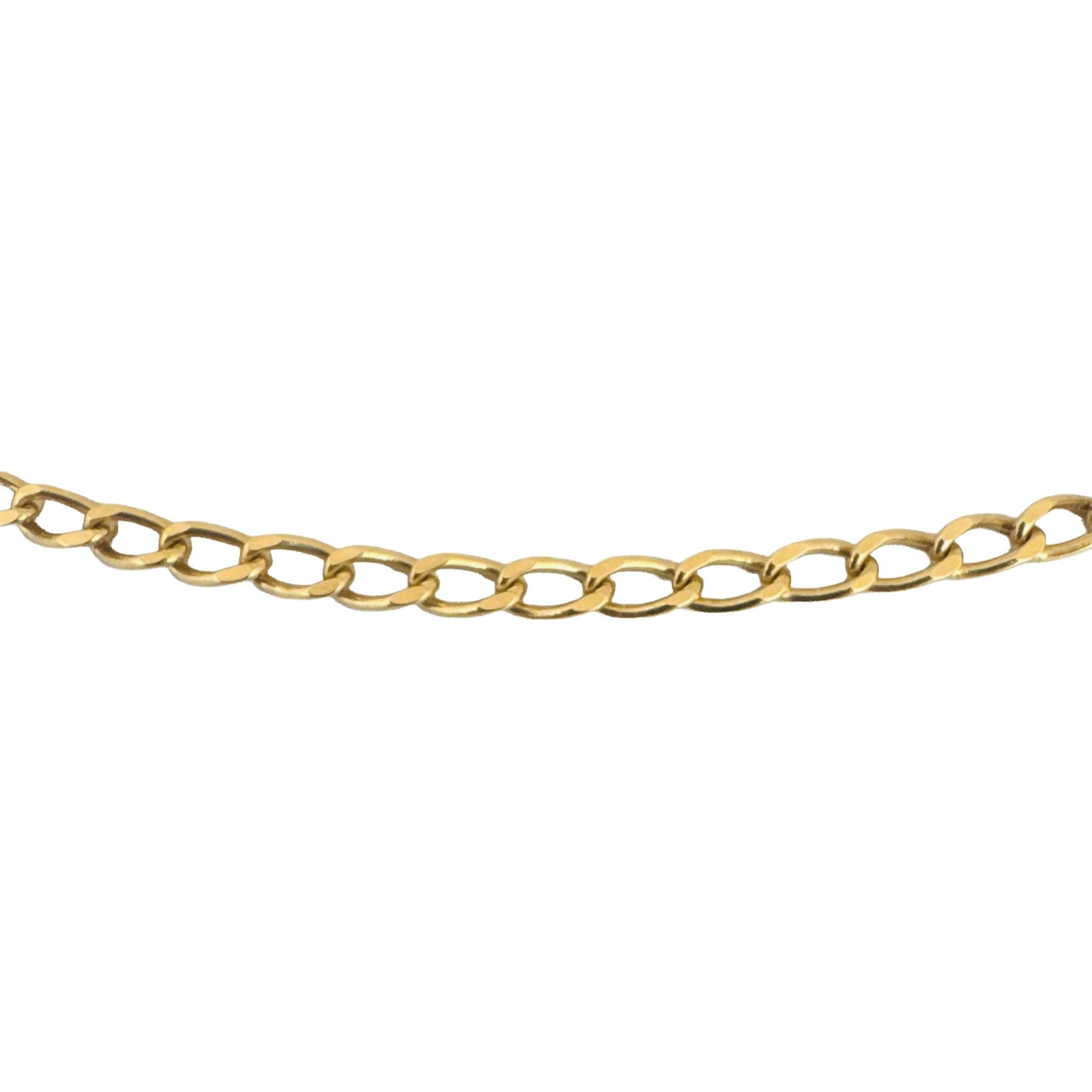 18k Yellow Gold 11.7g Solid Vintage 3mm Curb Link Chain Necklace Italy 20″