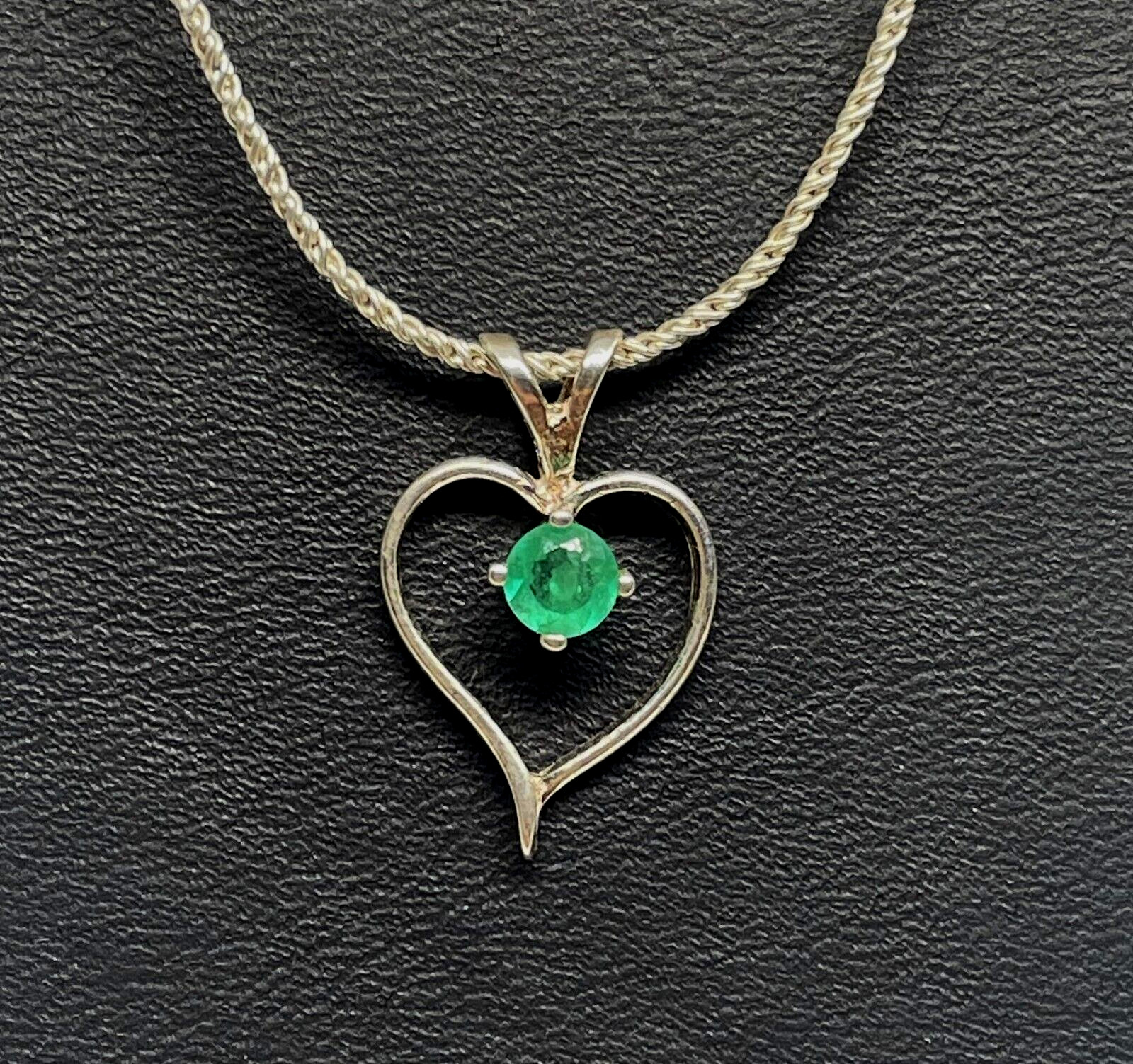 May Birthstone ~ 0.25 ct. Natural Colombian Emerald Pendant *$300* Value