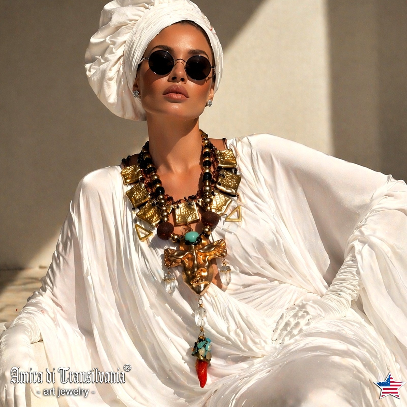 Statement Fine Jewelry Ethnic Glamour Gemstone Jewel Sculpture Tribal Mask Stone