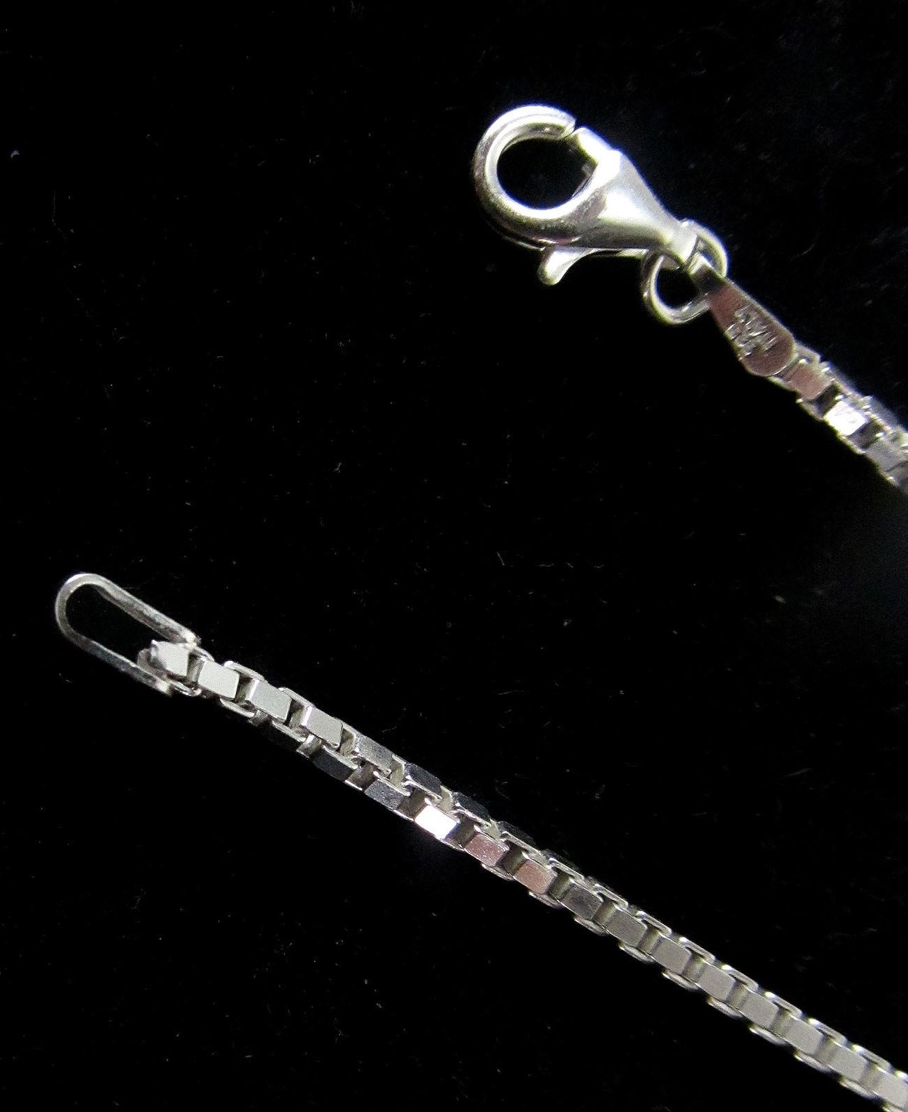 Box Chain 1.7mm Sterling Silver .925 Italy Diamond Cut Lobster Claw 18″-24″ New