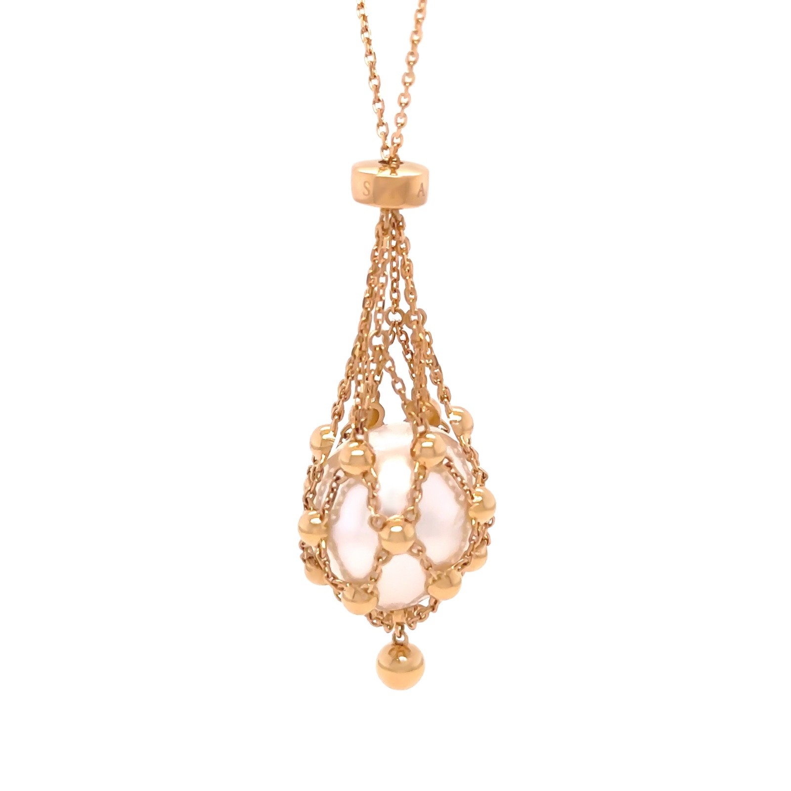 Authentic Paspaley 18ct Yellow Gold Lavalier South Sea Pearl Necklace RRP $7,980