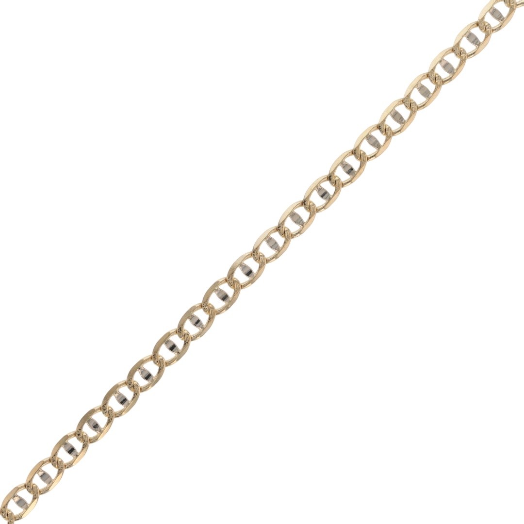 3.5mm Anchor Link Chain 20.5″ Necklace 14k Multi-Tone Gold 7.44 Grams