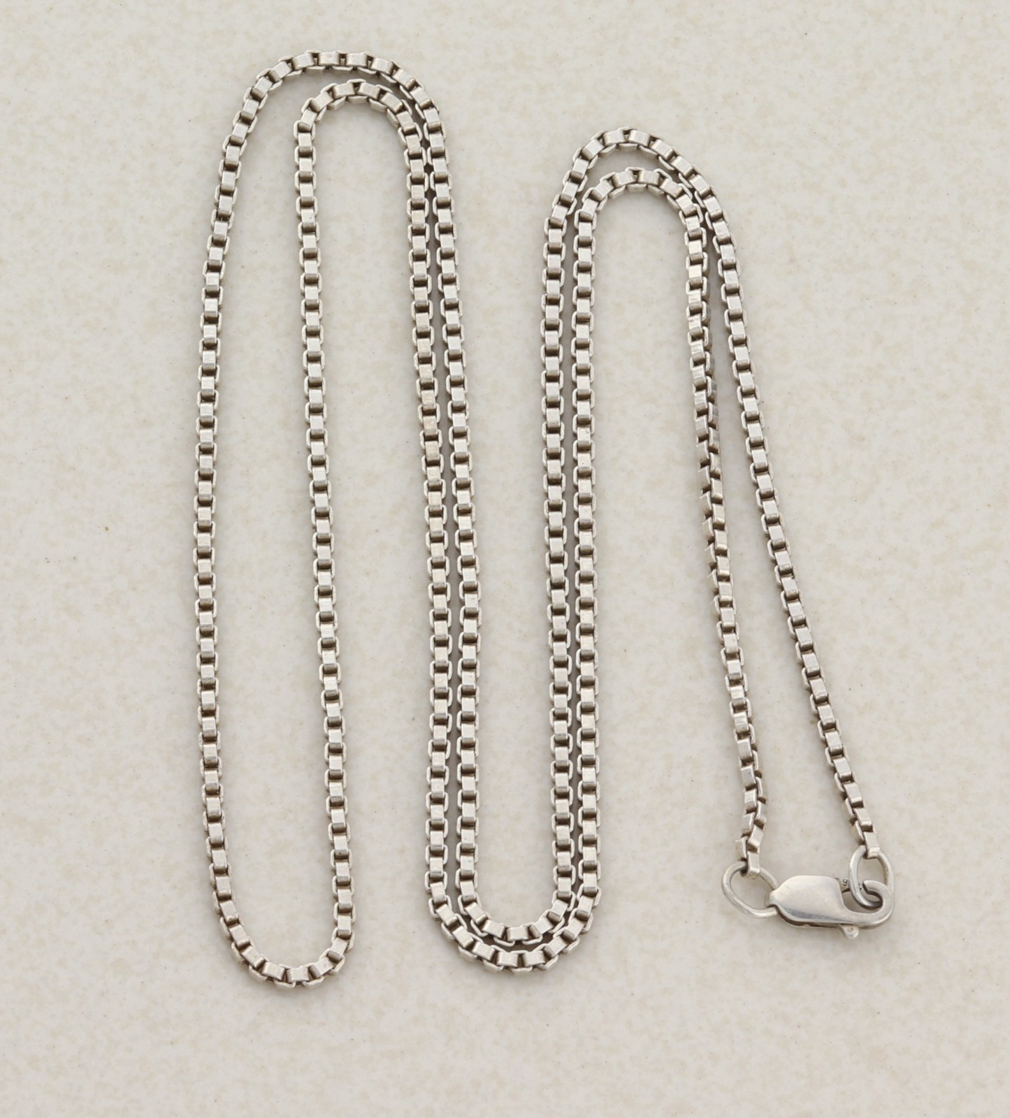Sterling Silver Box Chain Necklace 20 1/2″ inch 1.4mm
