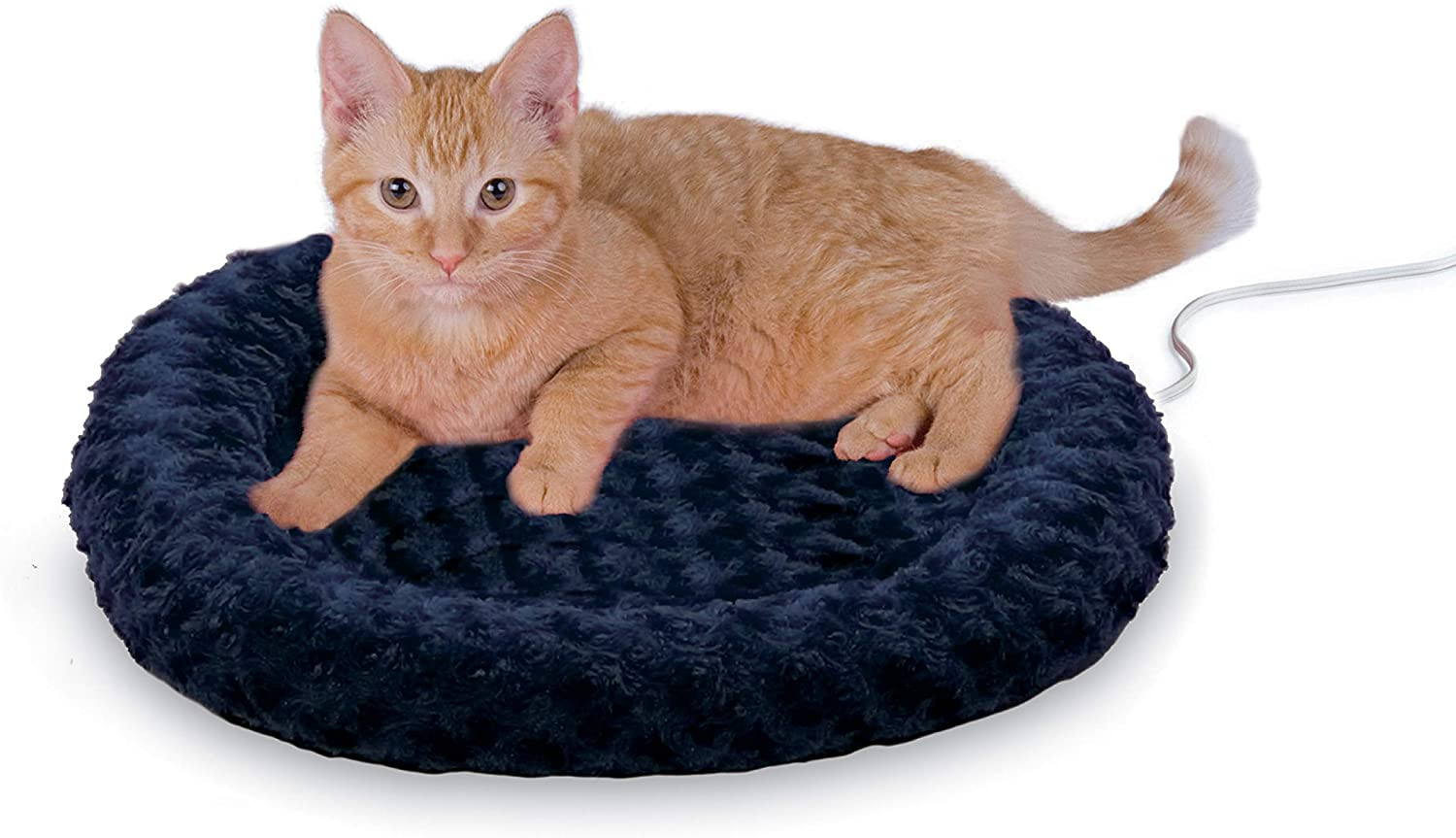 Bolster Heated Cat Bed for Indoor Cats, Thermo-Kitty Fashion Splash Orthopedic F