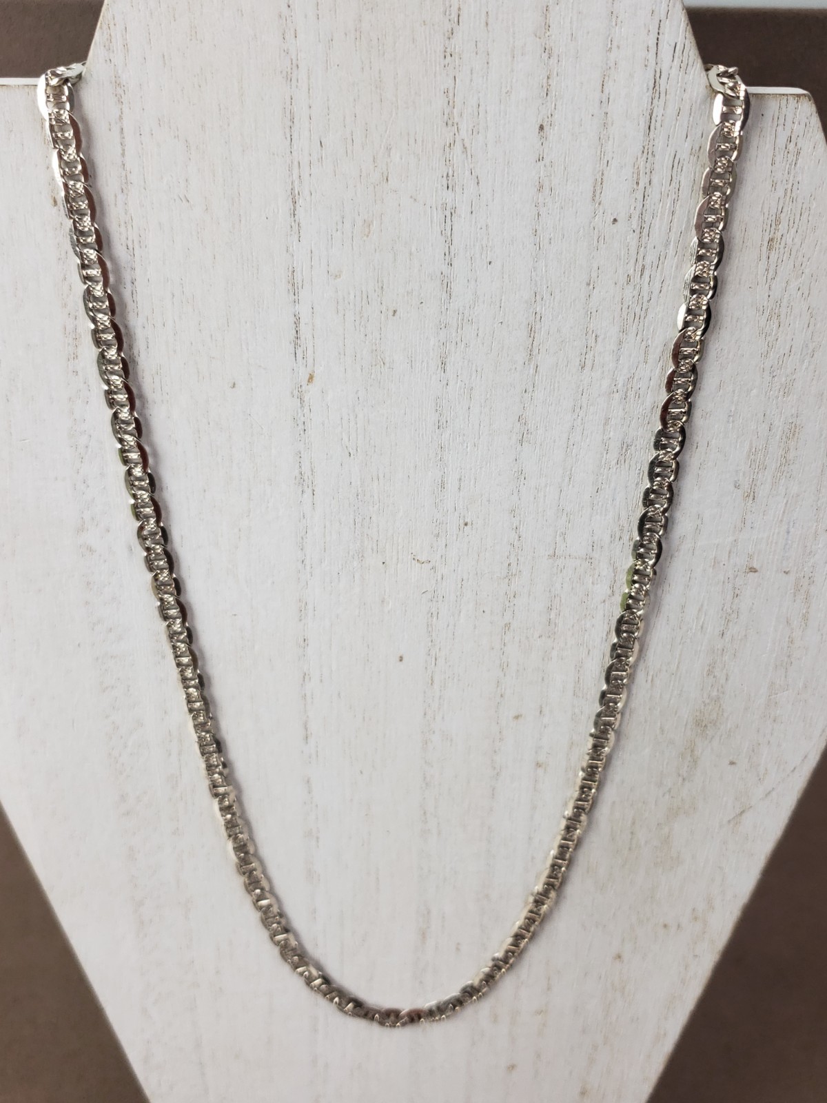 CLASSIC STERLING SILVER ANCHOR MARINER LINK CHAIN 24″ NECKLACE (19.82 gr.)