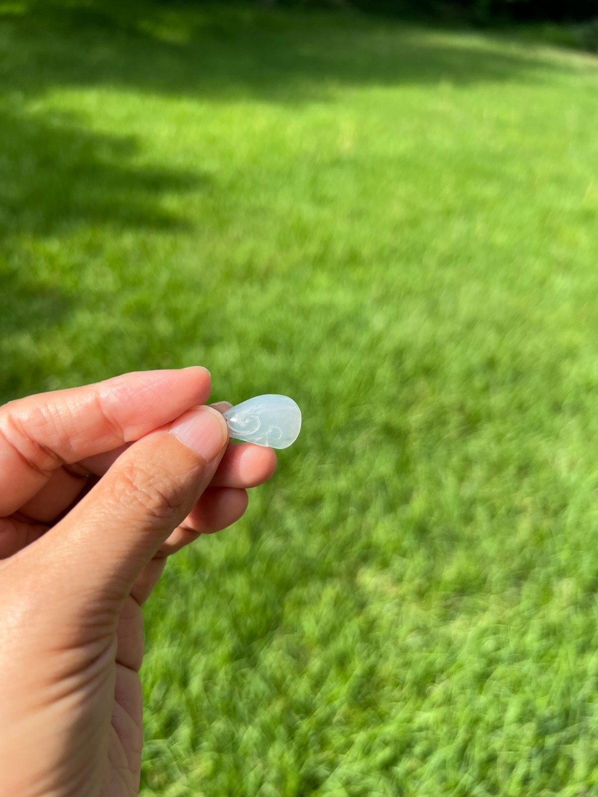 18k Gold Icy 100% Natural Grade A Jadeite Jade Pendant H200 p1