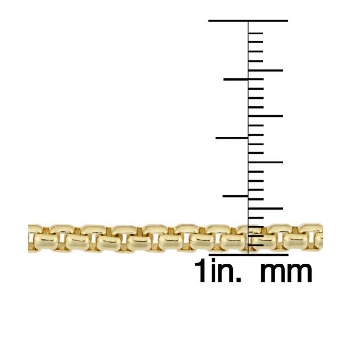 14k Yellow Gold Filled 3.5-mm Round Box Link Chain Bracelet