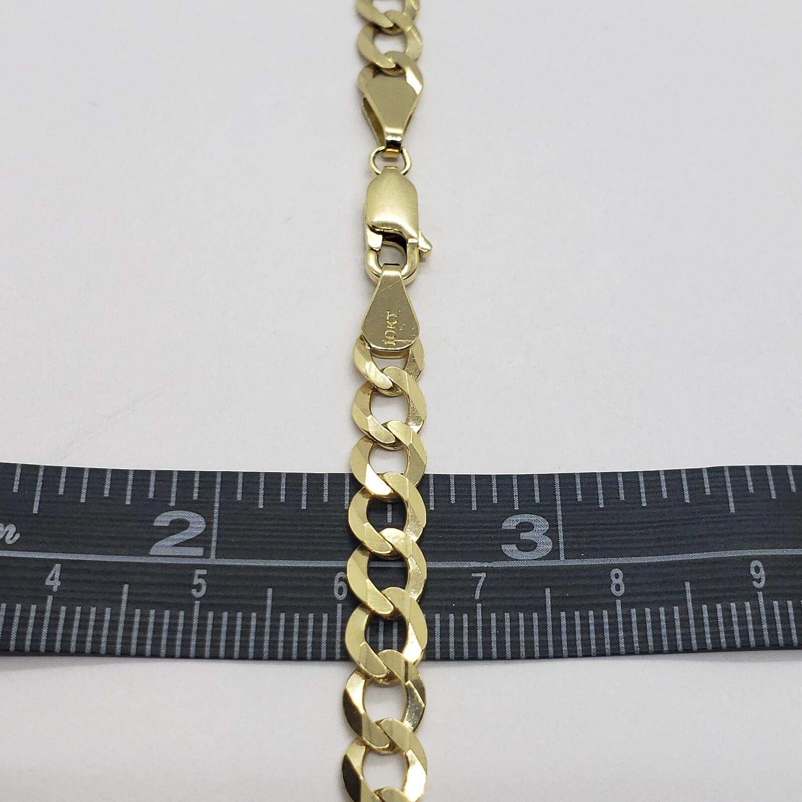 10K Yellow Gold Solid Cuban Link Chain Curb Necklace Bracelet 6mm Width 7″~30″