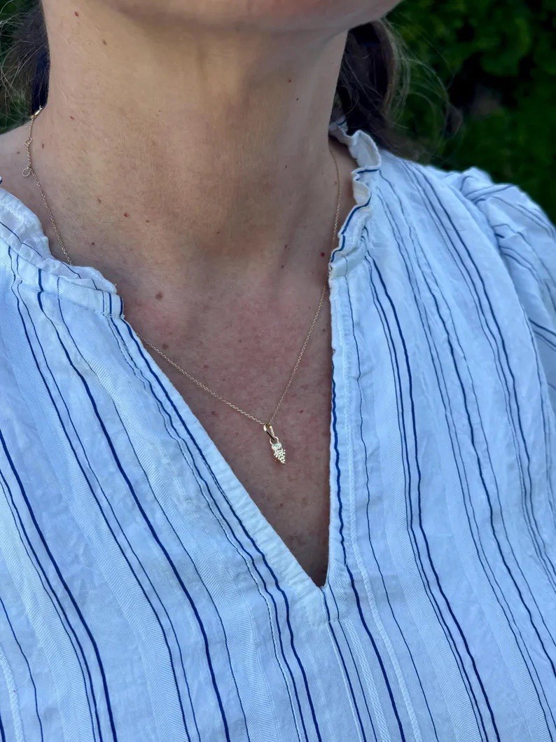 18K Solid Gold Grape Cluster pendant | Charm For Her | Necklace Not Included