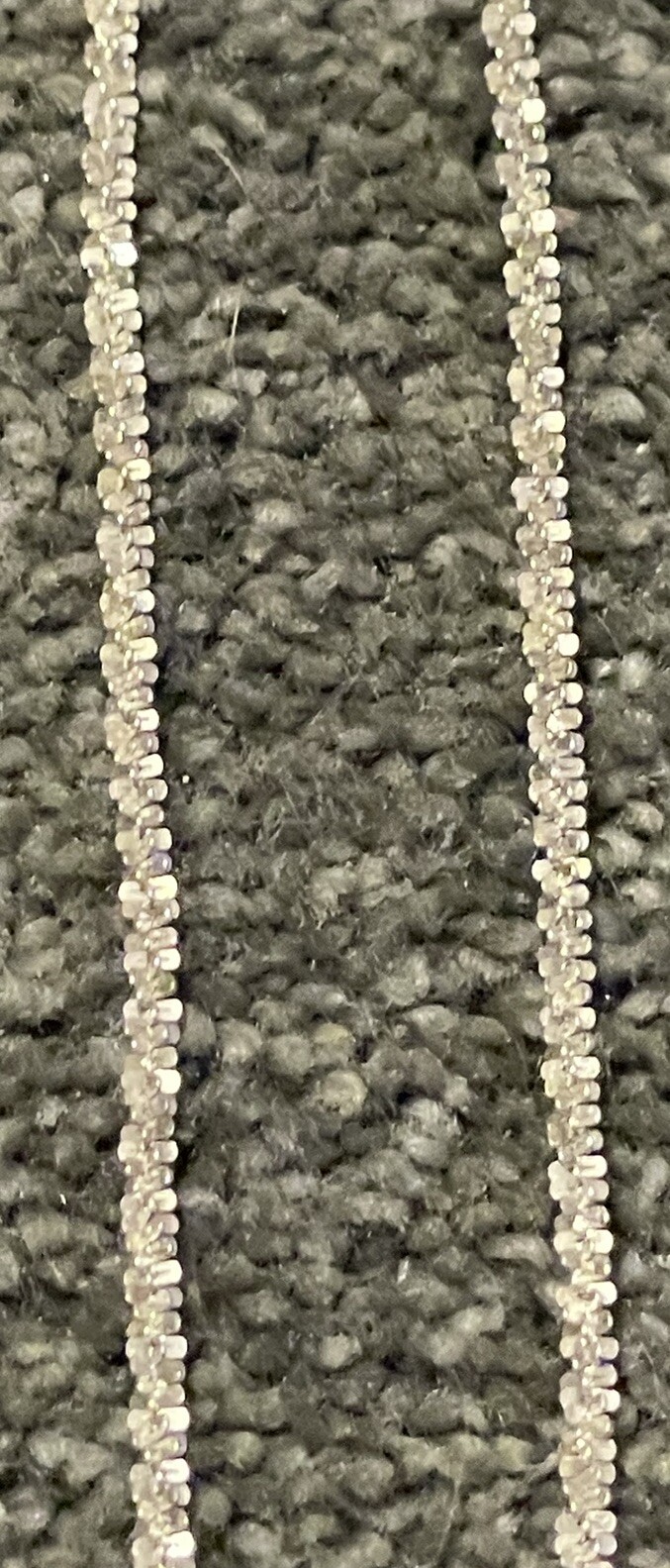 Milor Sterling Silver 925 Popcorn Chain 2 Bead Ball Necklace ~ 22″ STUNNING!!