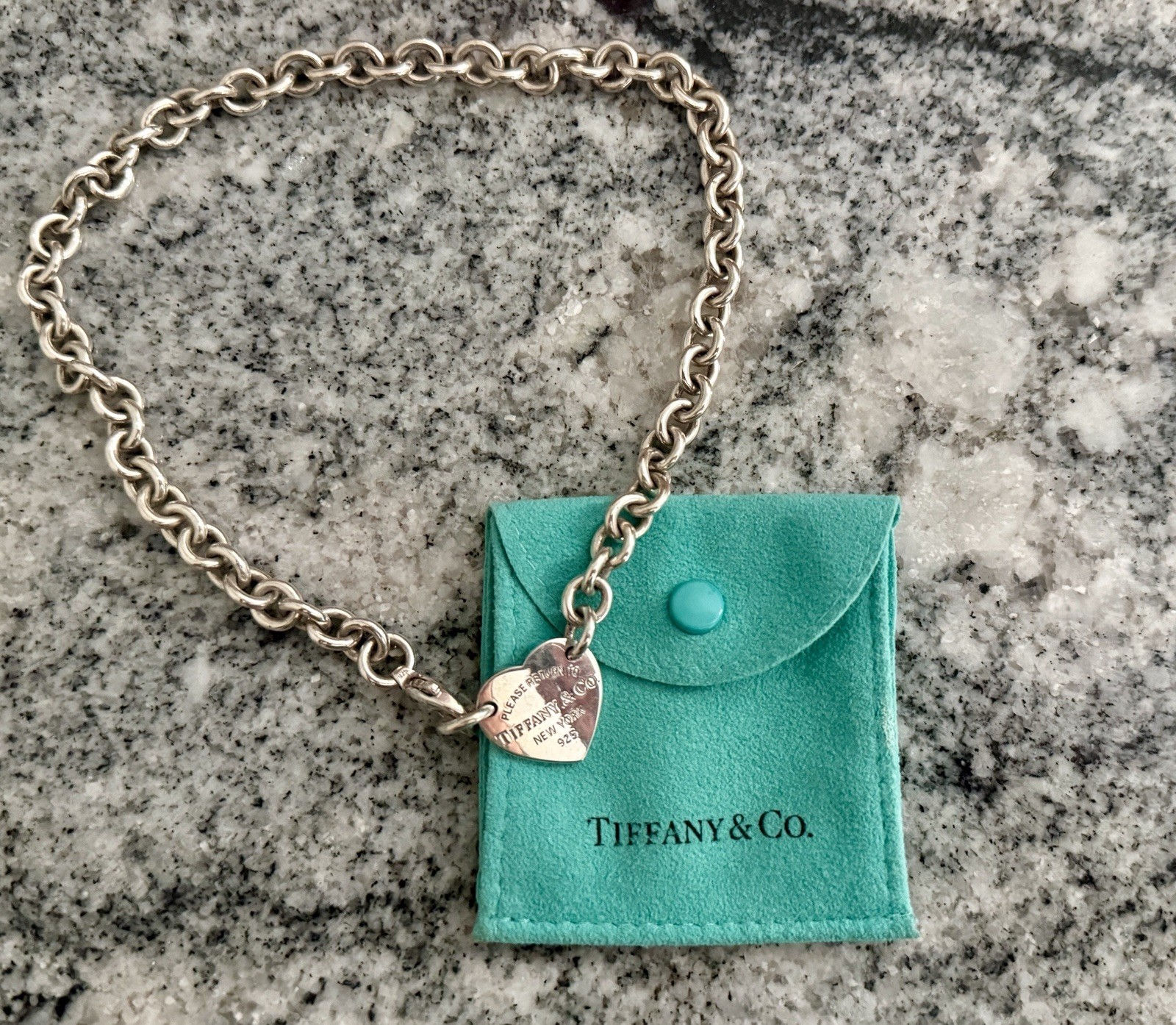 Tiffany & Co. Return to Tiffany 925 Heart Tag Chain Necklace