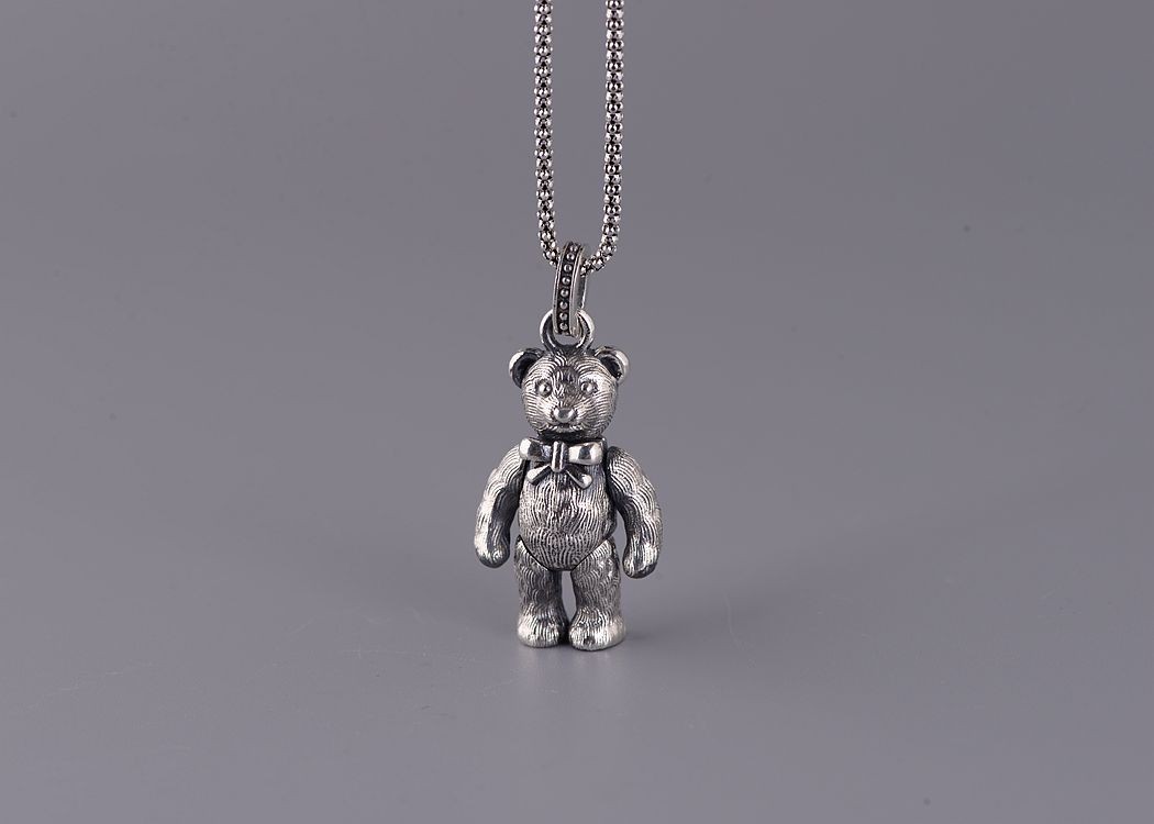 1PC S925 Sterling Silver ARTICULATED Pendant Movable Legs Heavy Charm 17g