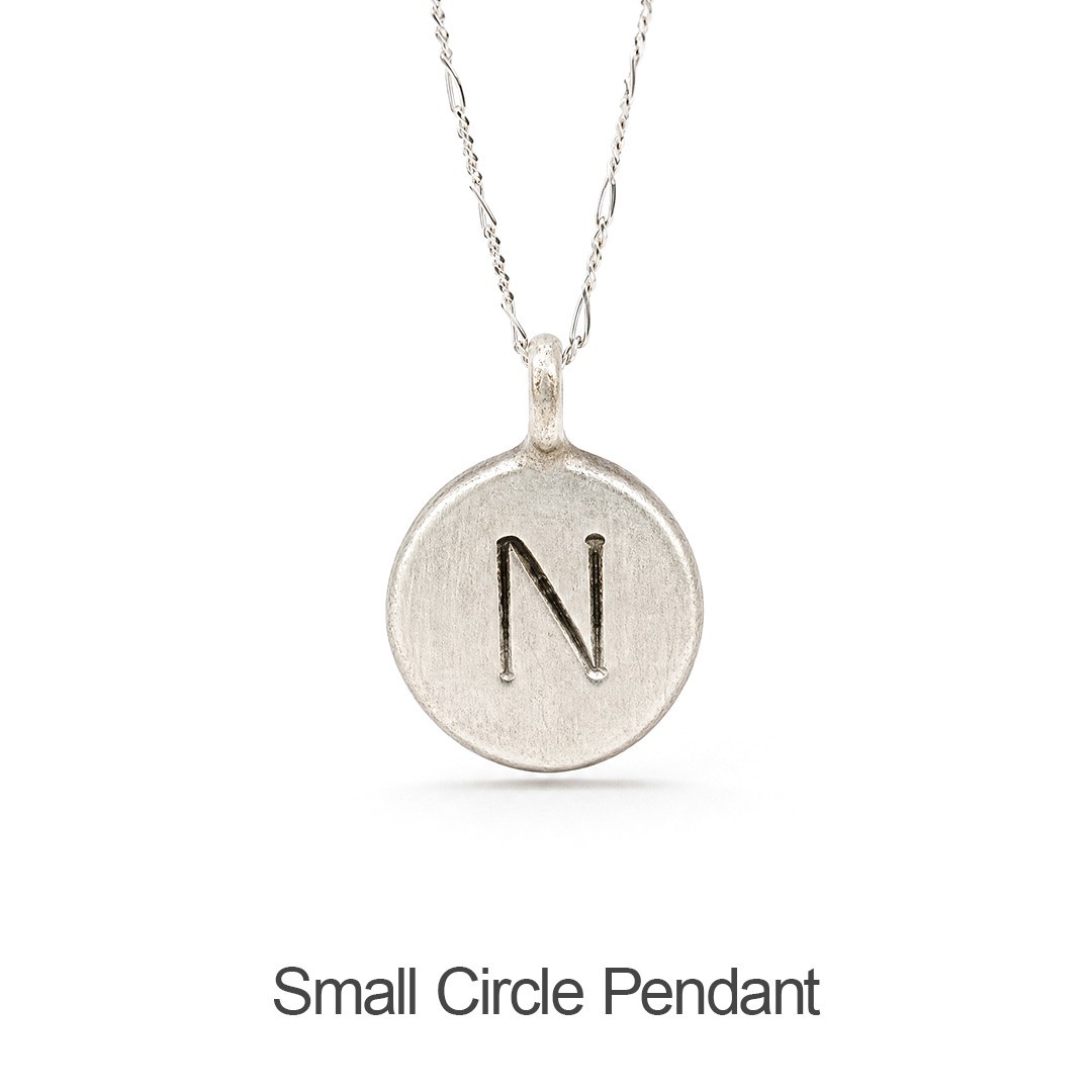 Custom Engravable Small Circle Pendant