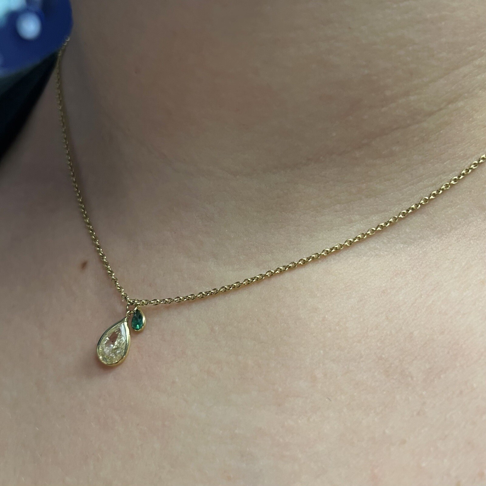 1CT Fancy Light Yellow I1 Diamond Solitaire Set 14K Yellow Gold Necklace 16″