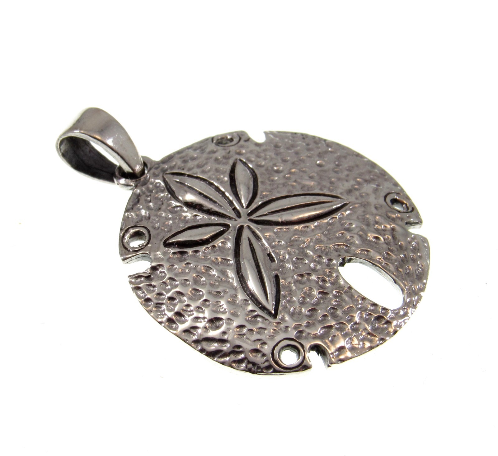 Handcrafted Solid 925 Sterling Silver SAND DOLLAR Pendant, Beach & Sea Jewelry