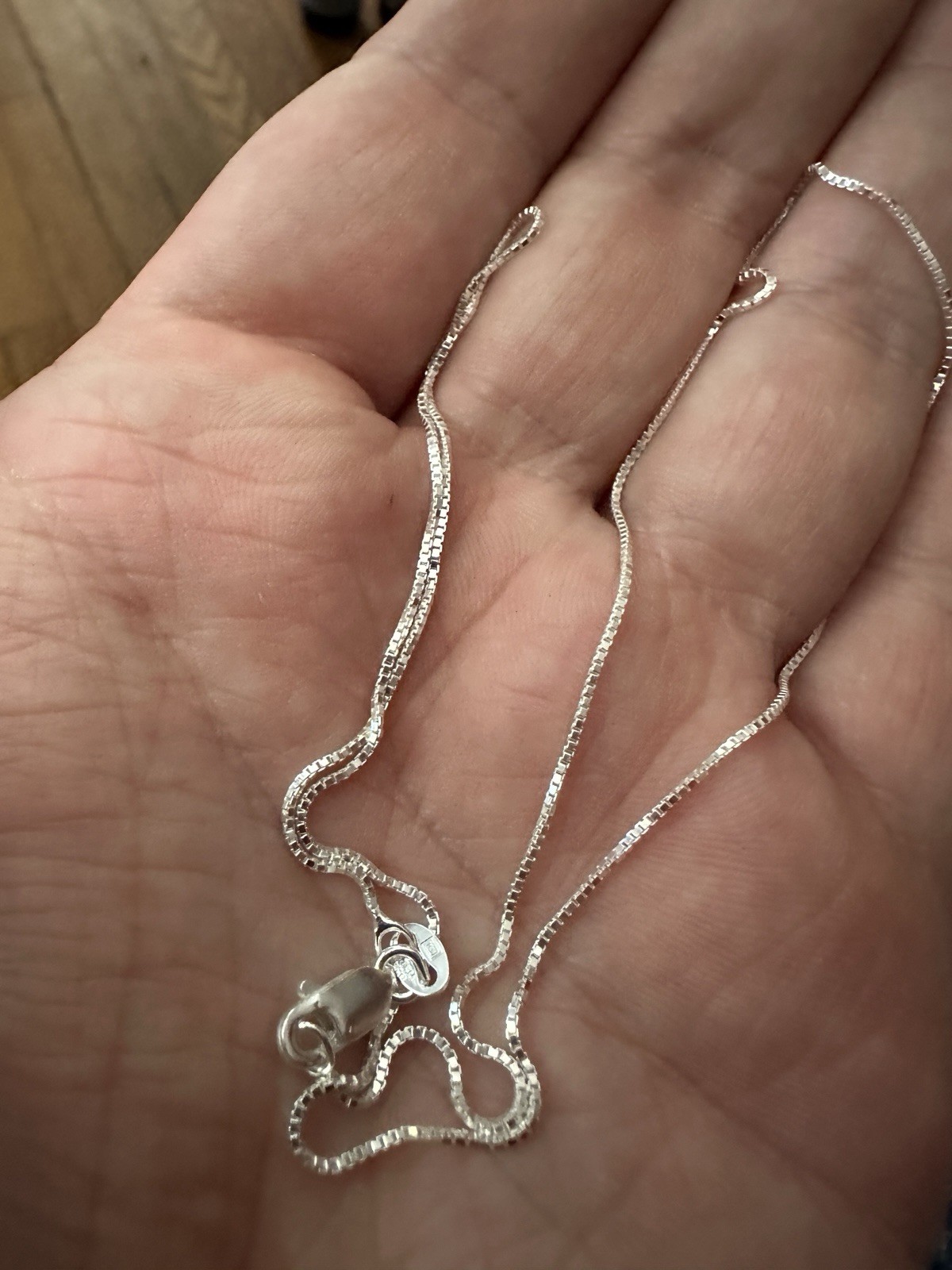 Sterling Silver Light Box Chain 1mm 18”